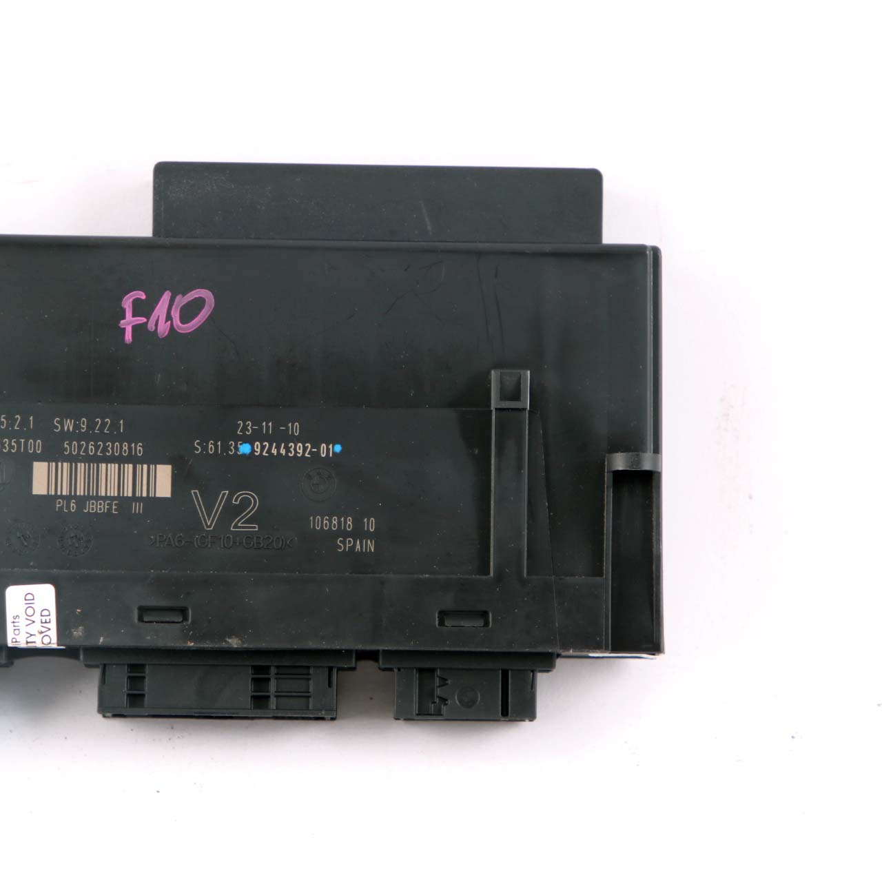 BMW F10 ECU Body Control Modul V2 PL6 JBBFE III Anschlussdose 9244392