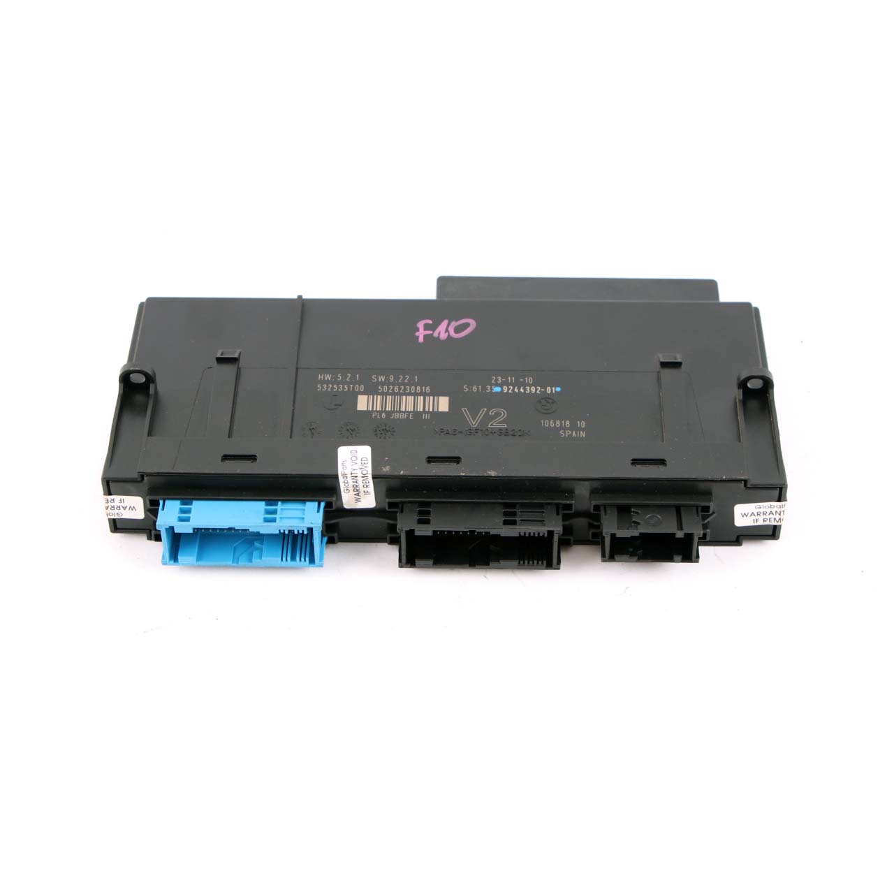 BMW F10 ECU Body Control Modul V2 PL6 JBBFE III Anschlussdose 9244392