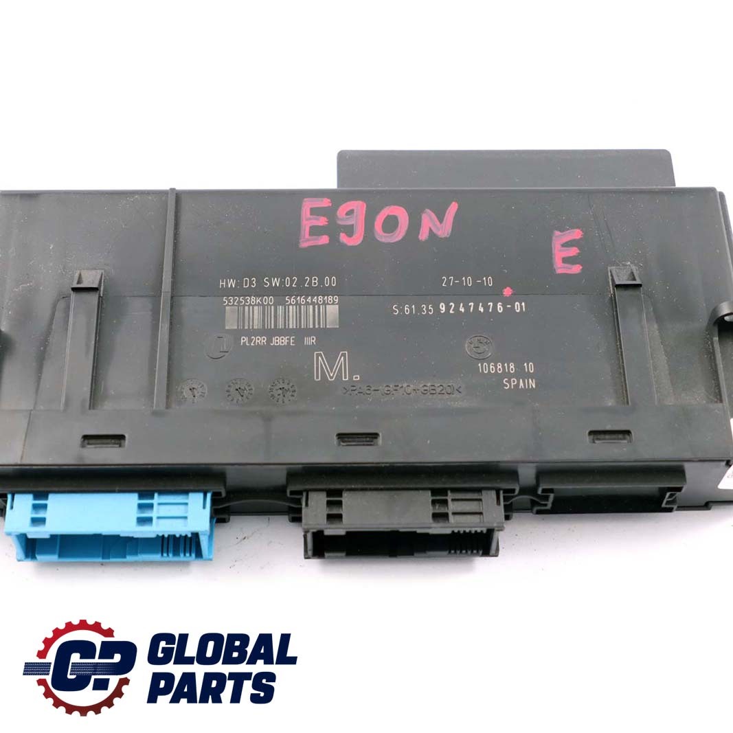 BMW 3 E90 LCI ECU Body Control Module M Anschlussdose PL2RR JBBFE IIIR 9247476