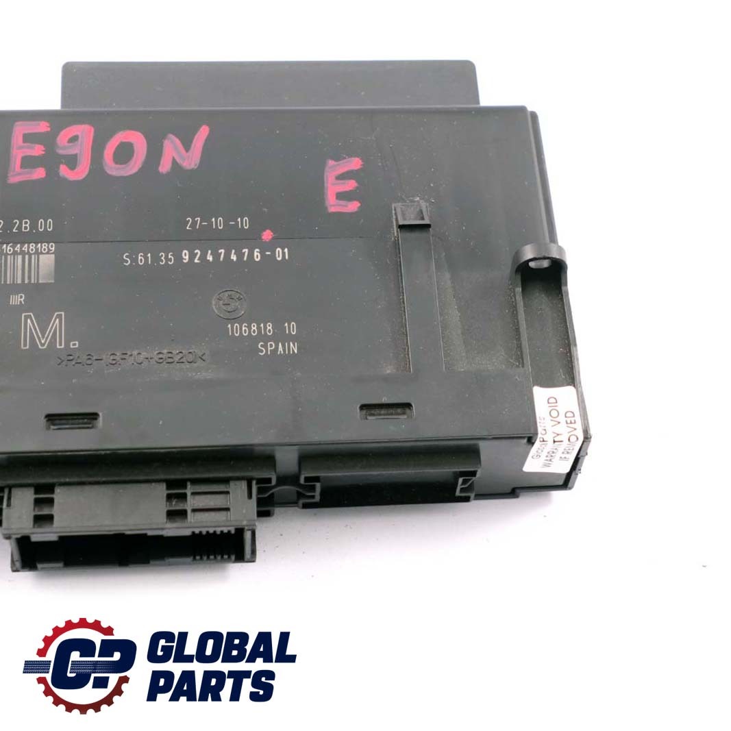 BMW 3 E90 LCI ECU Body Control Module M Anschlussdose PL2RR JBBFE IIIR 9247476