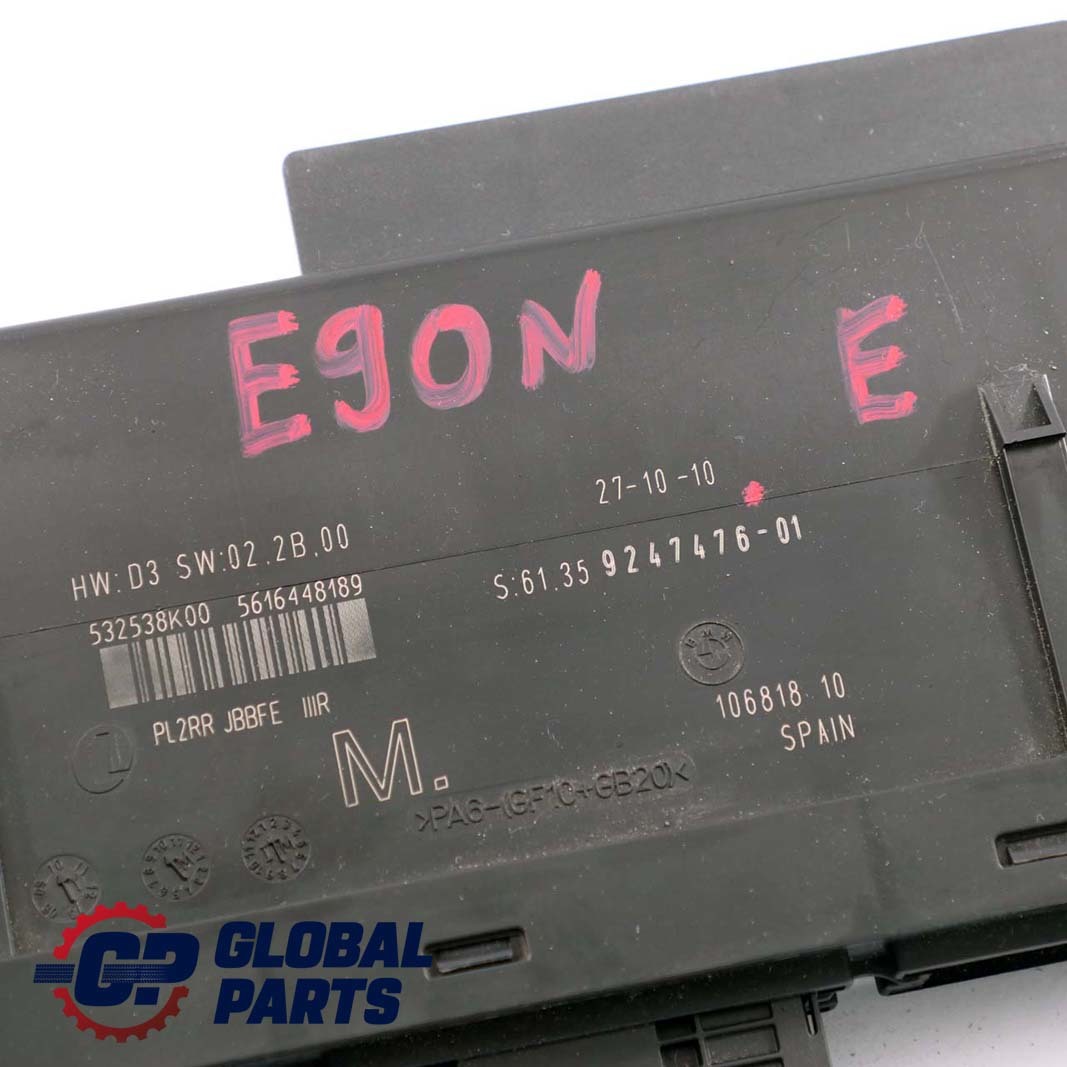 BMW 3 E90 LCI ECU Body Control Module M Anschlussdose PL2RR JBBFE IIIR 9247476