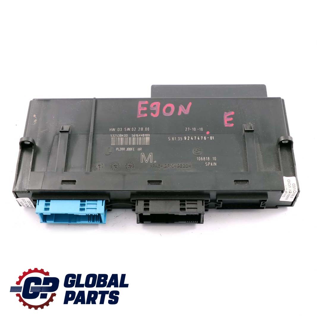 BMW 3 E90 LCI ECU Body Control Module M Anschlussdose PL2RR JBBFE IIIR 9247476