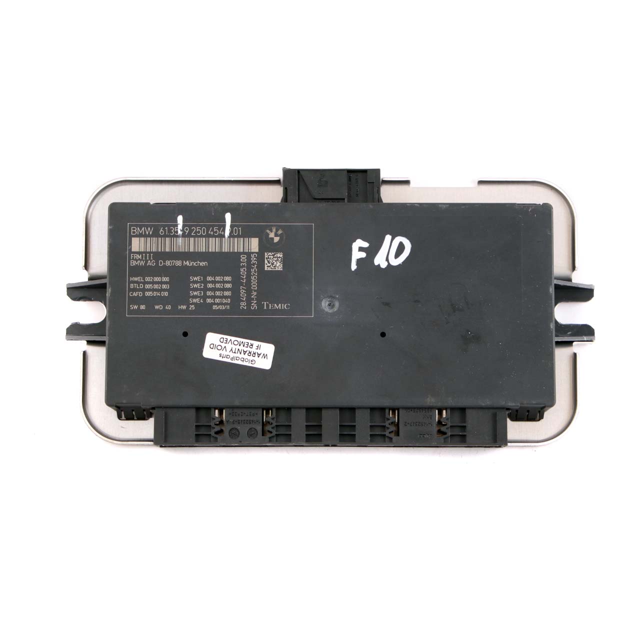 BMW 5er F10 Licht steuerung Fußraum Modul ECU Einheit FRM3 9250454