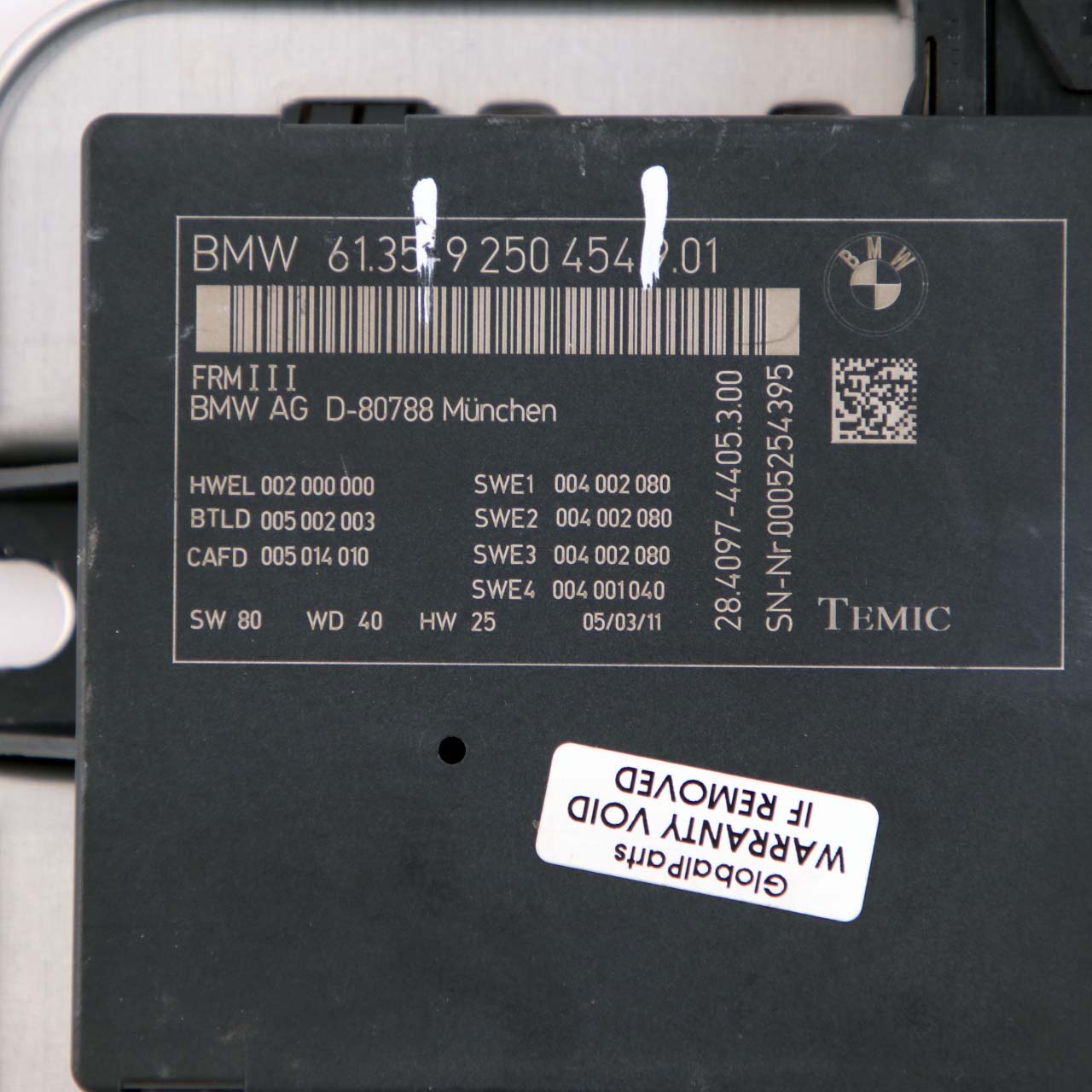 BMW 5er F10 Licht steuerung Fußraum Modul ECU Einheit FRM3 9250454