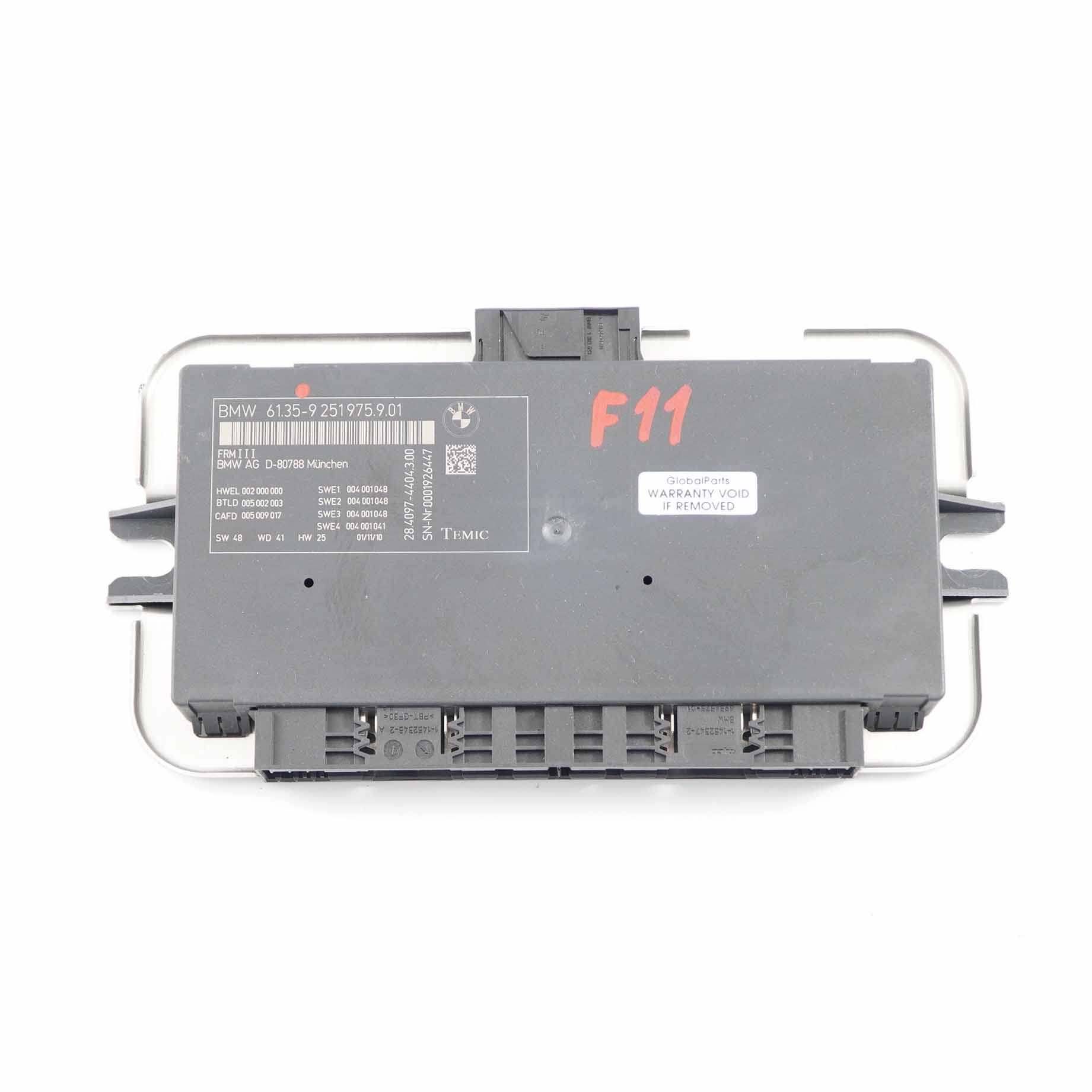 Lichtmodul BMW F11 Steuergerät Fußraumbeleuchtung ECU Einheit FRM3 9251975