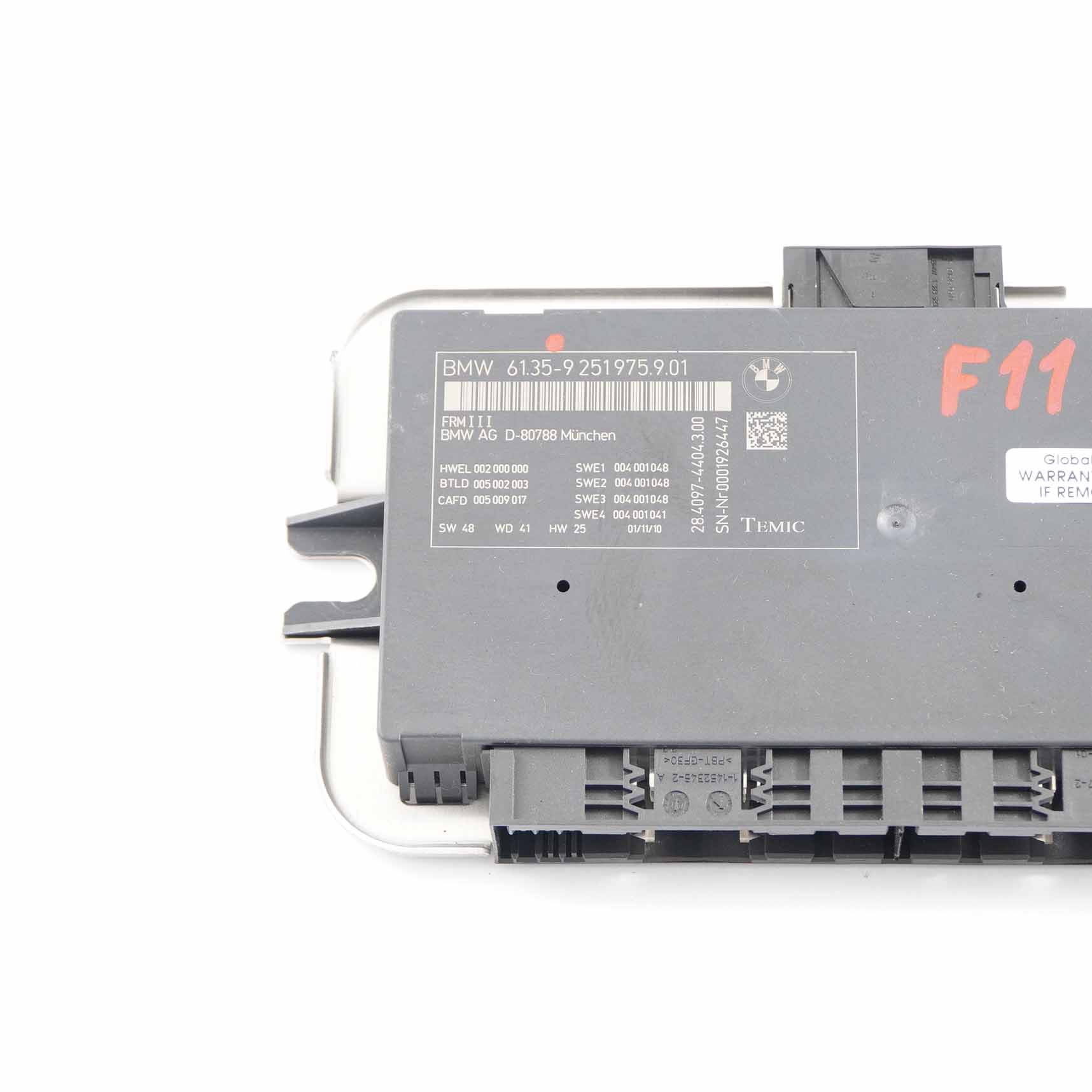 Lichtmodul BMW F11 Steuergerät Fußraumbeleuchtung ECU Einheit FRM3 9251975