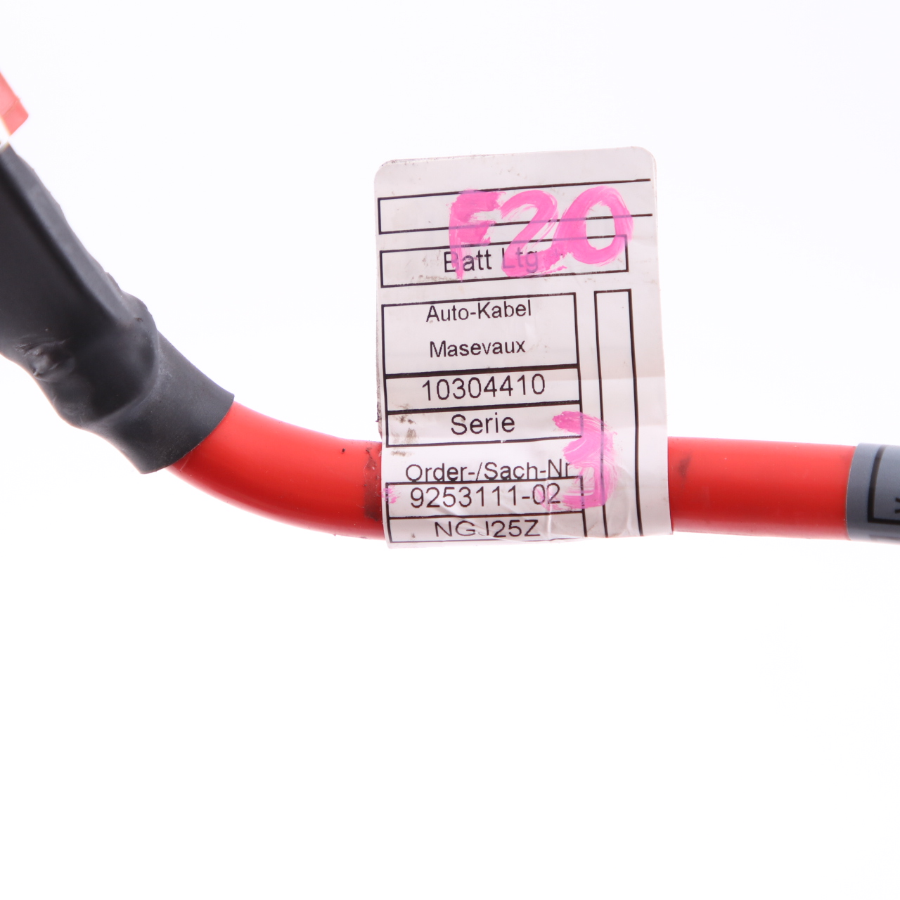 Battery Cable BMW F20 F21 F22 Red Positive Plus Pole Blow Off 9253111