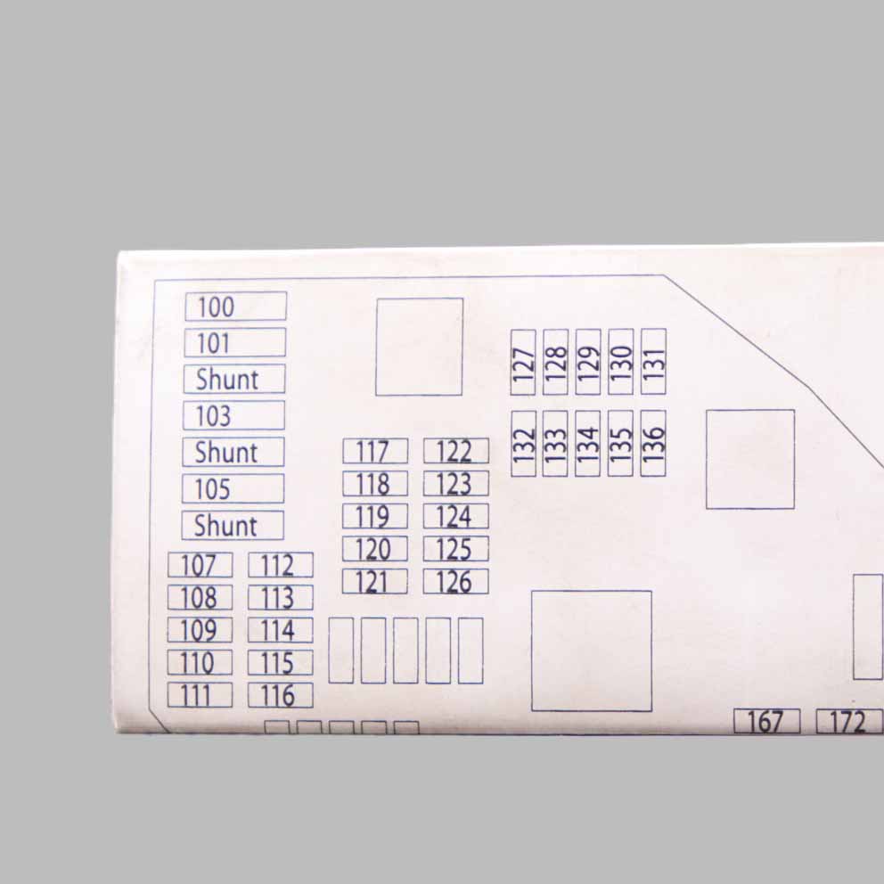 BMW F10 F11 F12 Karte Sicherungs Kasten Gruppierung Diagramm 9238195