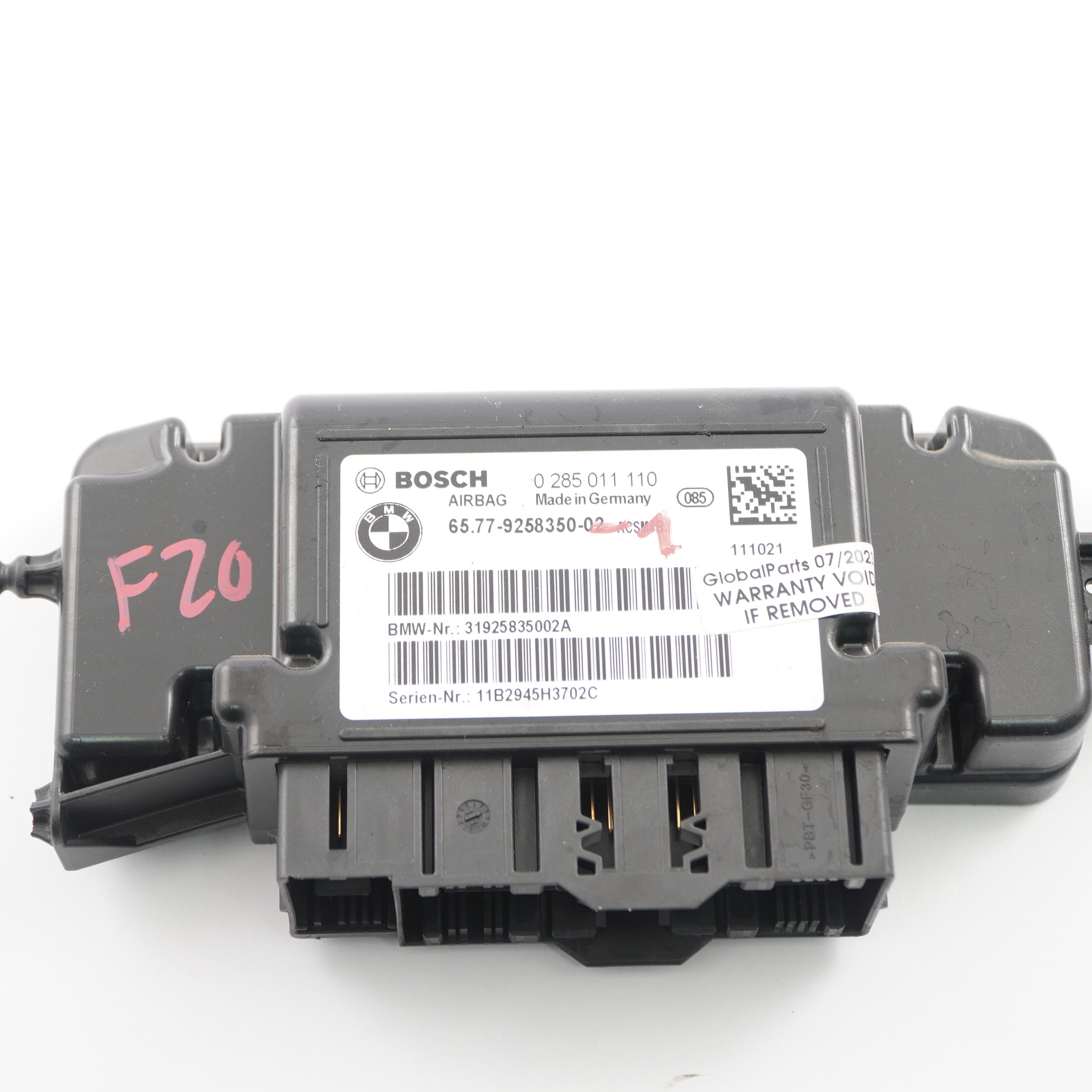 Steuergerät BMW F20 F21 F22 F30 F31 F32 Steuergerät Airbag ECU Modul 9258350