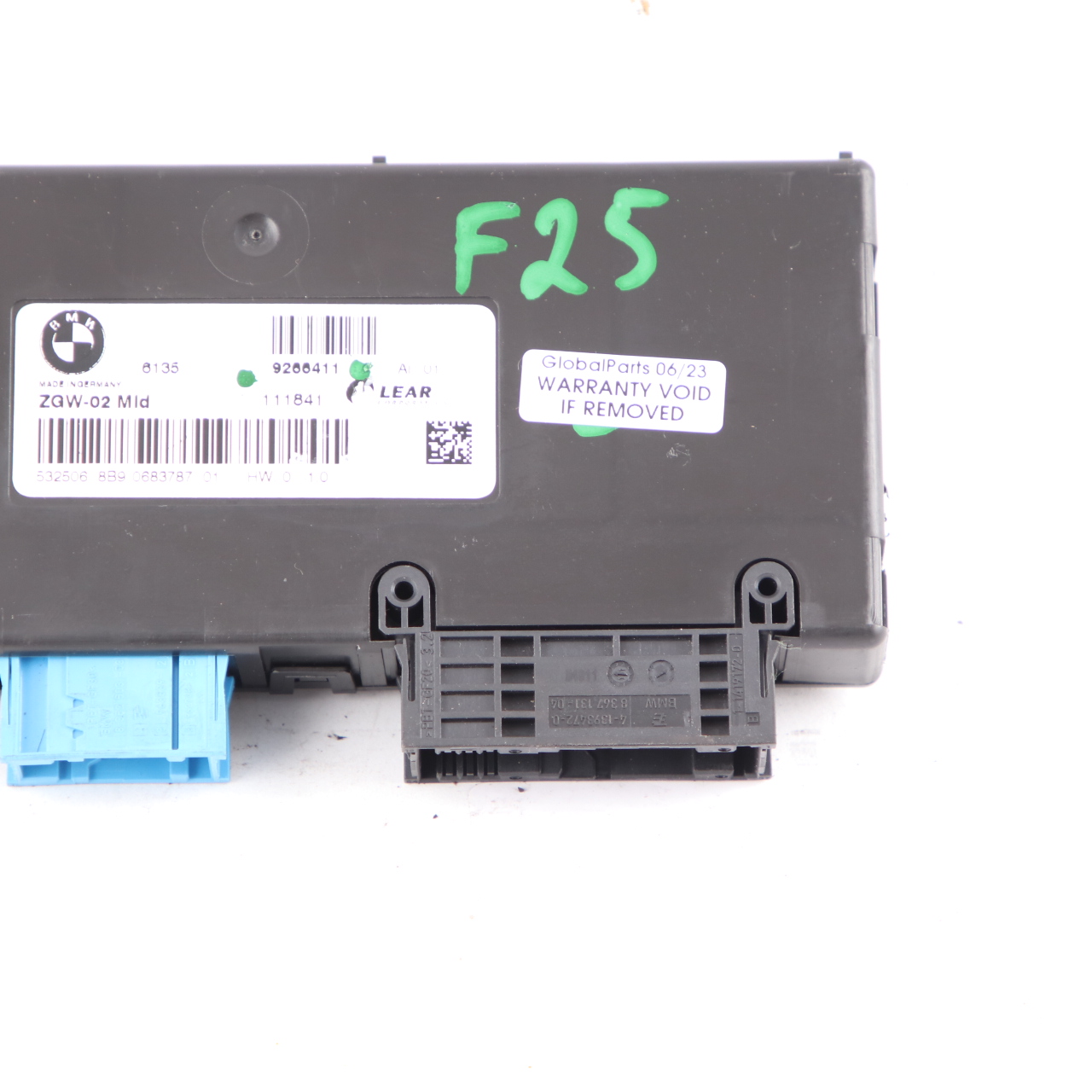 BMW X3 F25 Central Gateway Module Control Unit Lear ZGW-02 MID 9266411