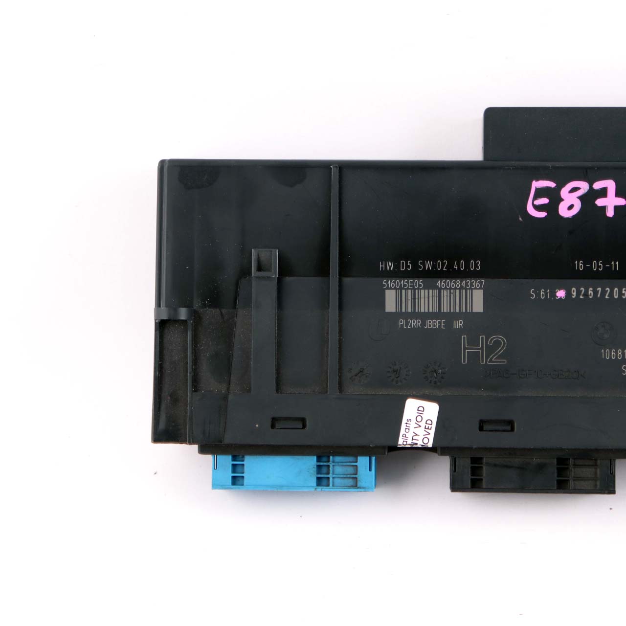 BMW E87 LCI ECU Body Control Modul Anschlussdose H2 PL2RR JBBFE IIIR 9267205