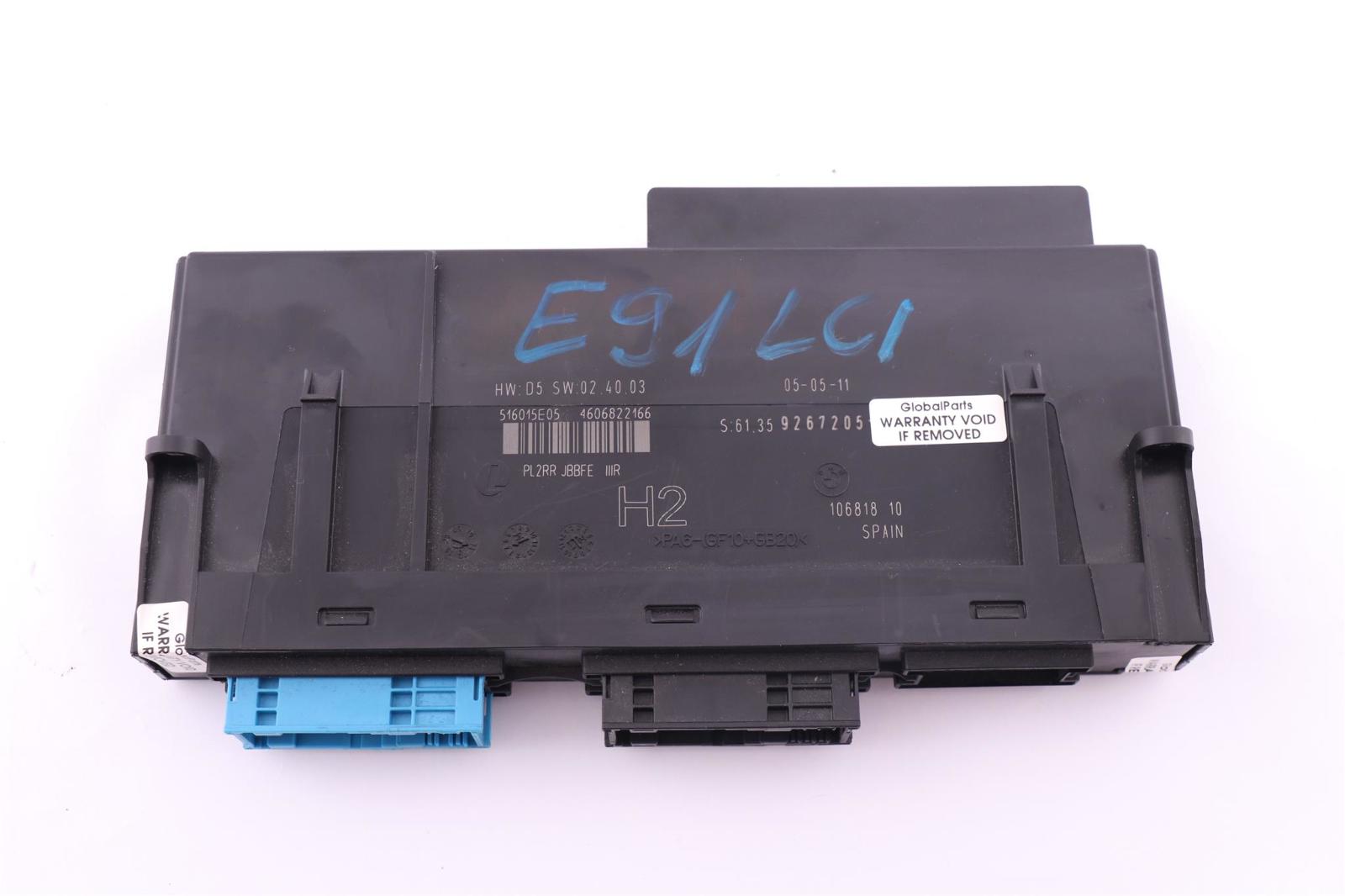 BMW 3 E91 LCI ECU Body Control Modul Anschlussdose H2 9267205