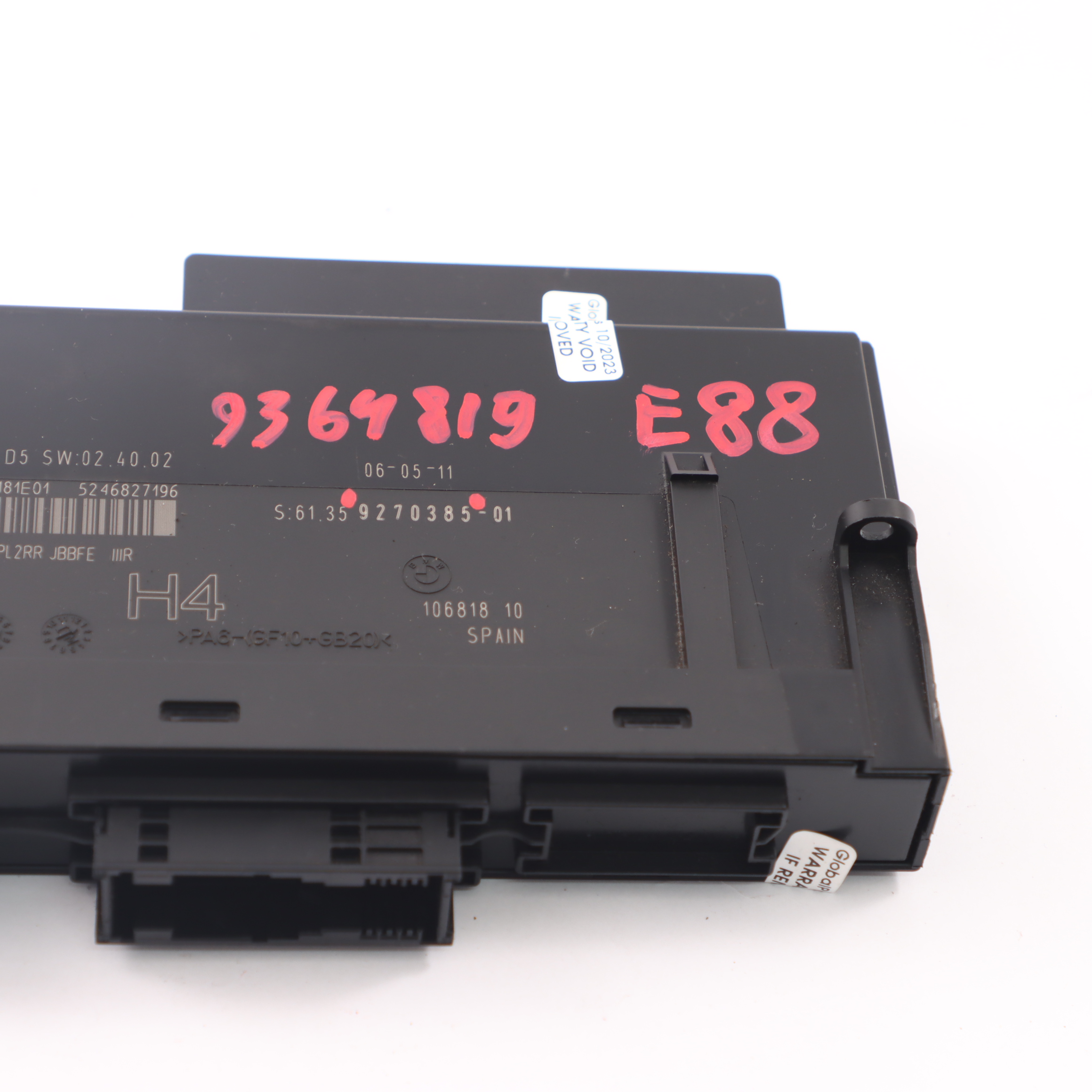 BMW E88 ECU Körper kontrolle Modul H4 Anschlussdose PL2RR JBBFE IIIR 9270385