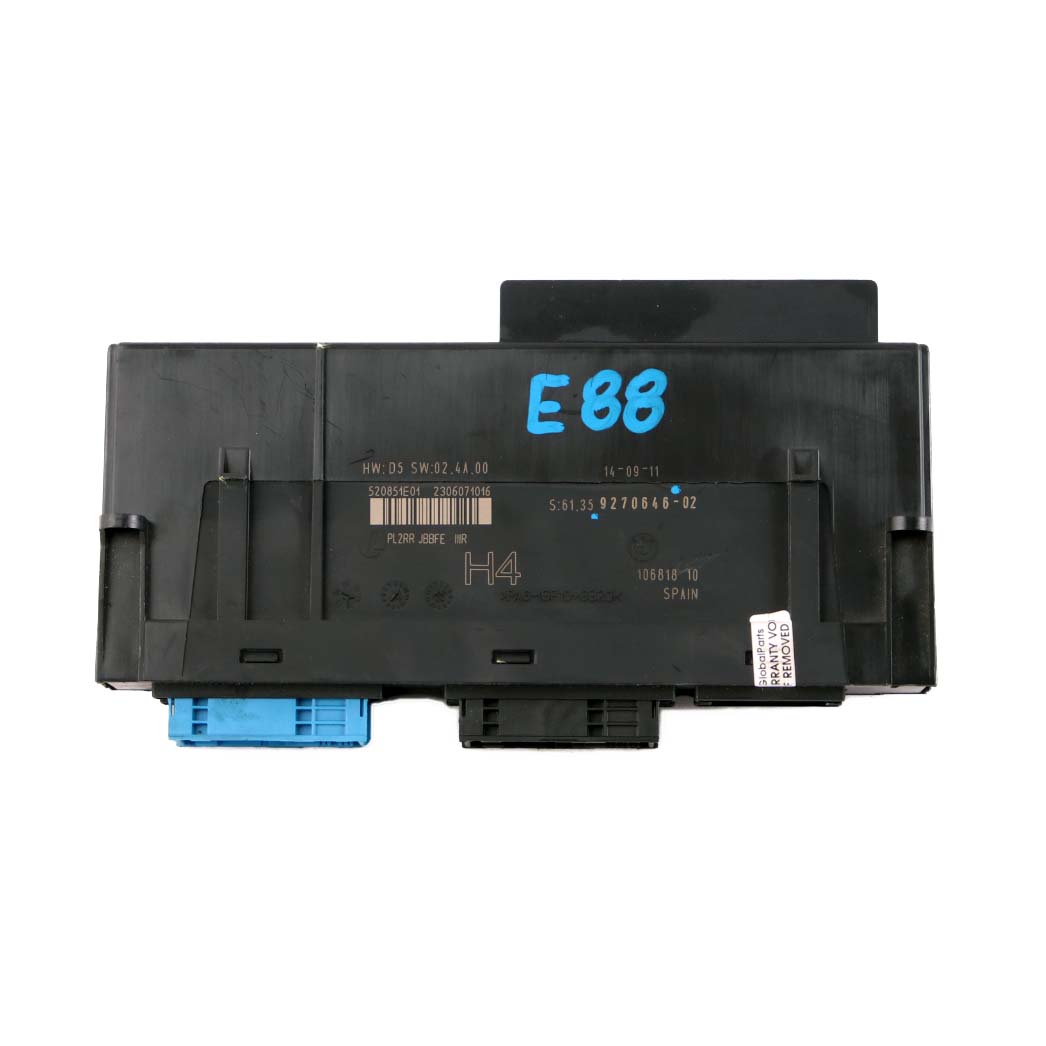 BMW E93 LCI ECU Body Control Module M Anschlussdose PL2RR JBBFE IIIR 9364819