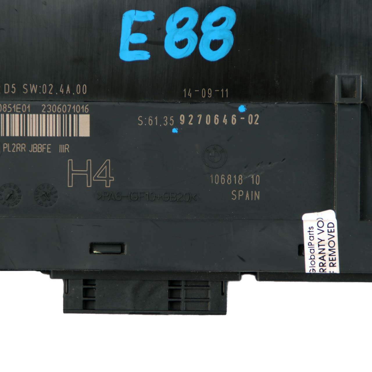 BMW E93 LCI ECU Body Control Module M Anschlussdose PL2RR JBBFE IIIR 9364819