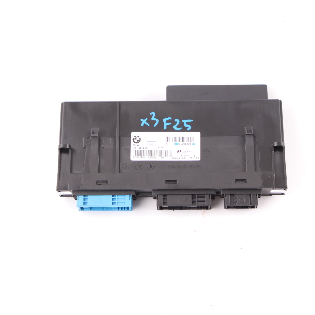 BMW X3 F25 Karosseriesteuermodul ECU Anschlussdose JBBFE III V9 9286129