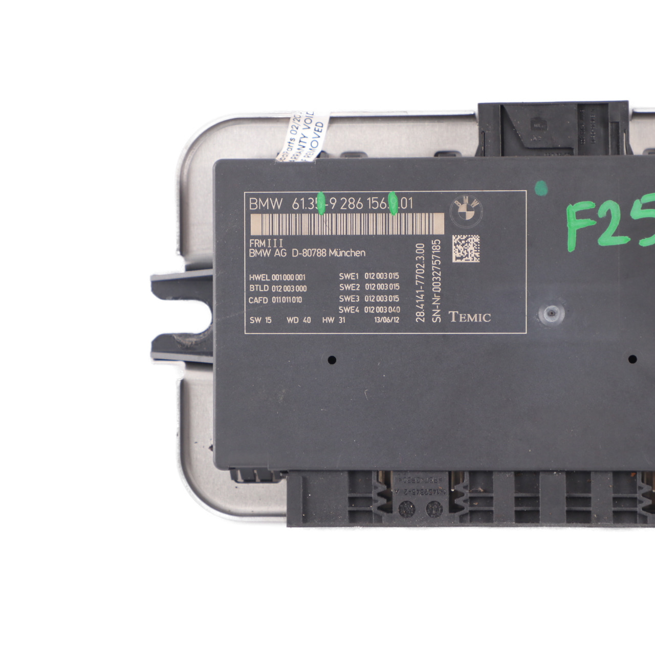 BMW X3 F25 Footwell Light Module Control Unit ECU FRM3 9286156