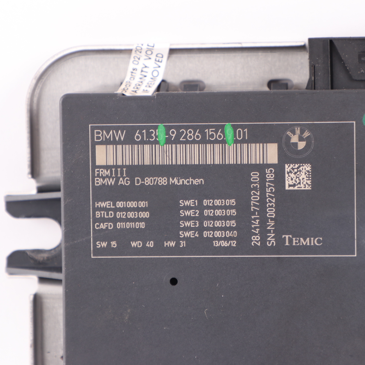 BMW X3 F25 Footwell Light Module Control Unit ECU FRM3 9286156