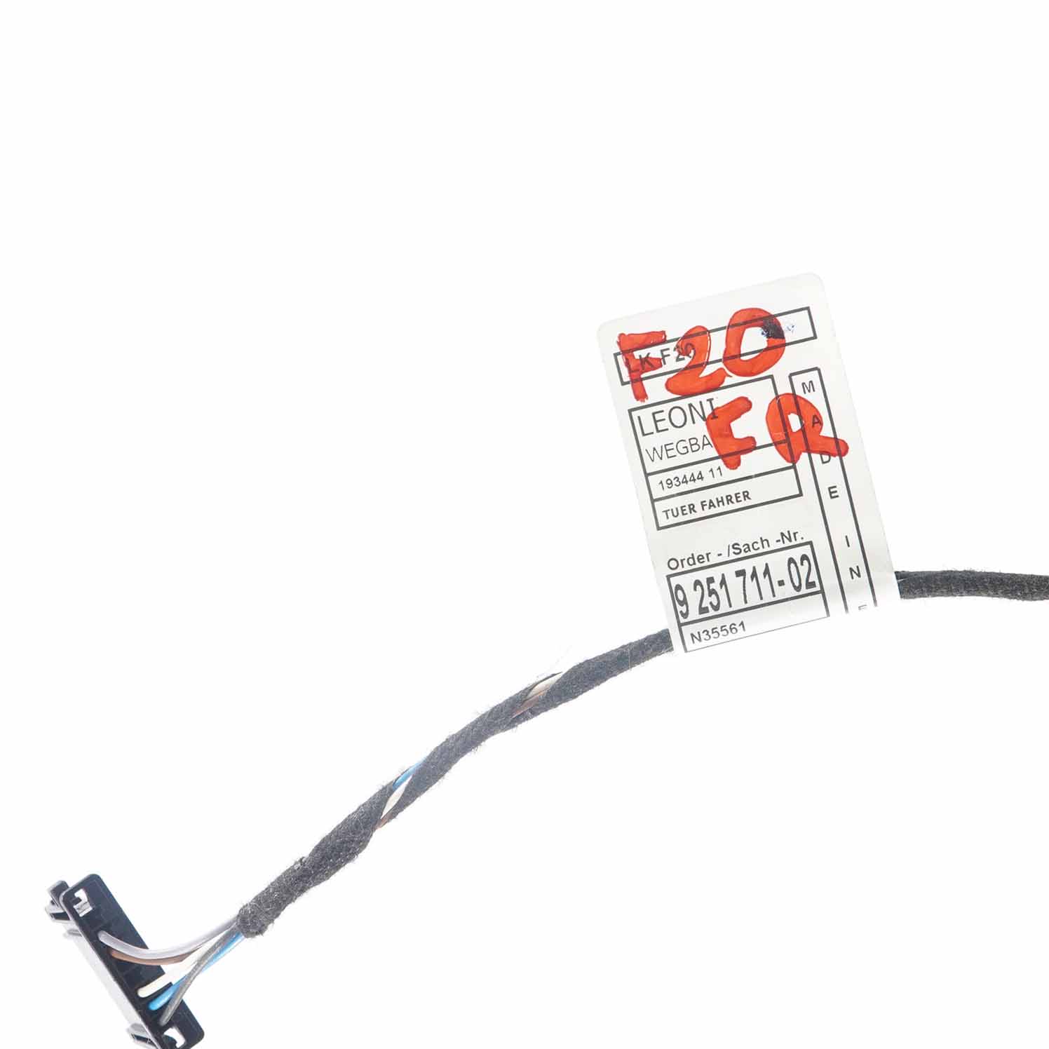 BMW 1 SERIES F20 Front Right O/S Wiring Loom Harness Door O/S 9251711