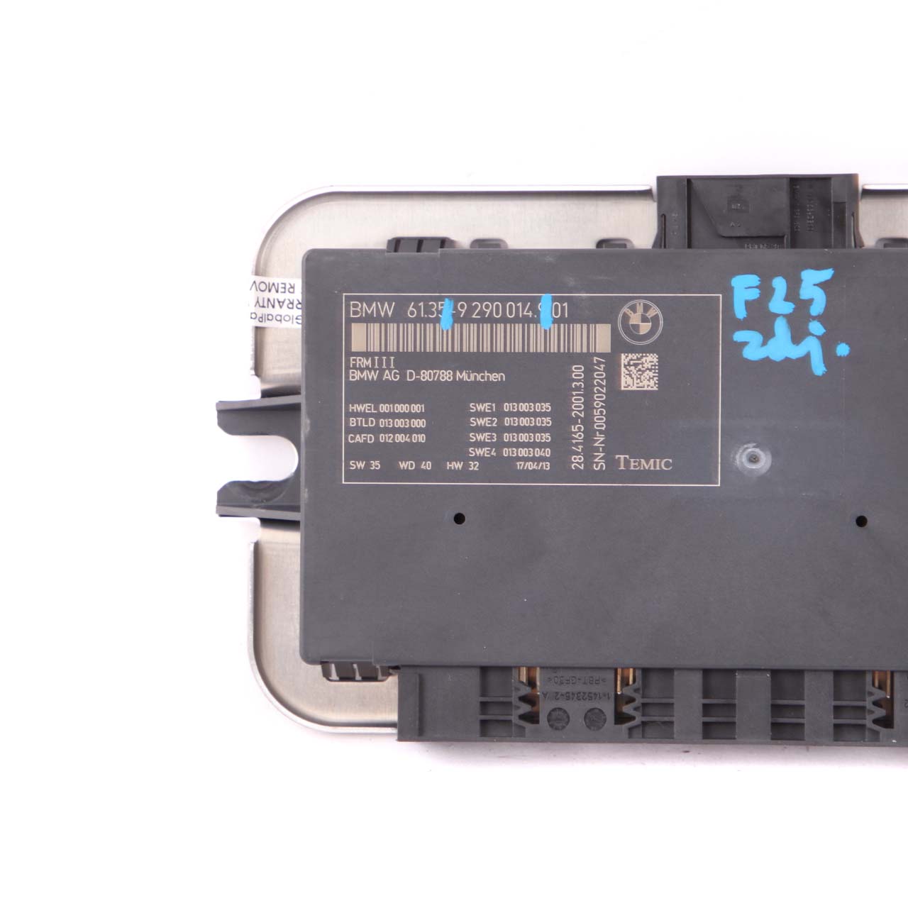 BMW X3 F25 Lichtmodul Steuerung Fußraum ECU Einheit FRM3 9290014