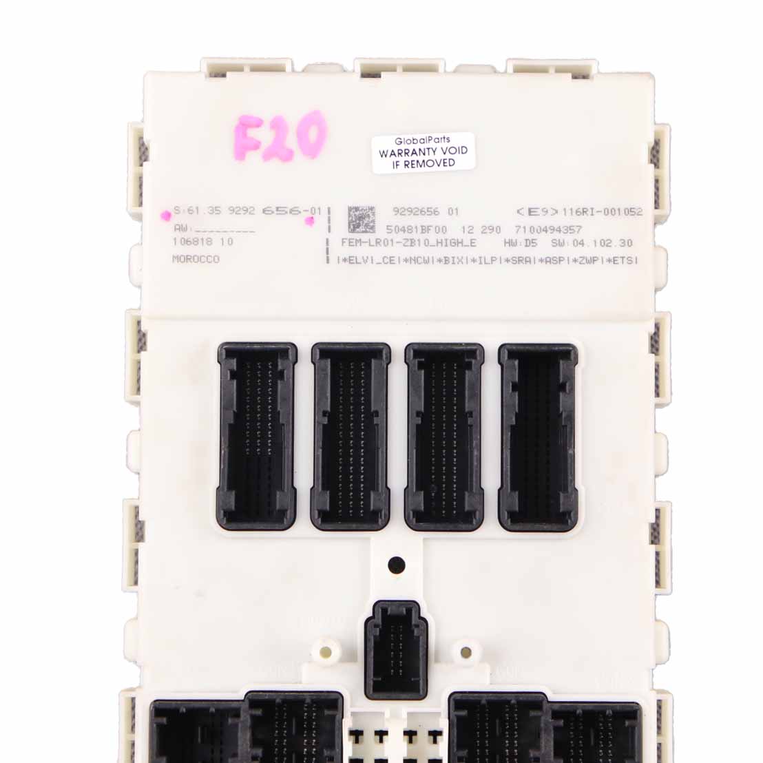 BMW F20 F21 F22 F30 F31 F32 Vorderseite Elektronik Modul Steuergerät FEM 9292656