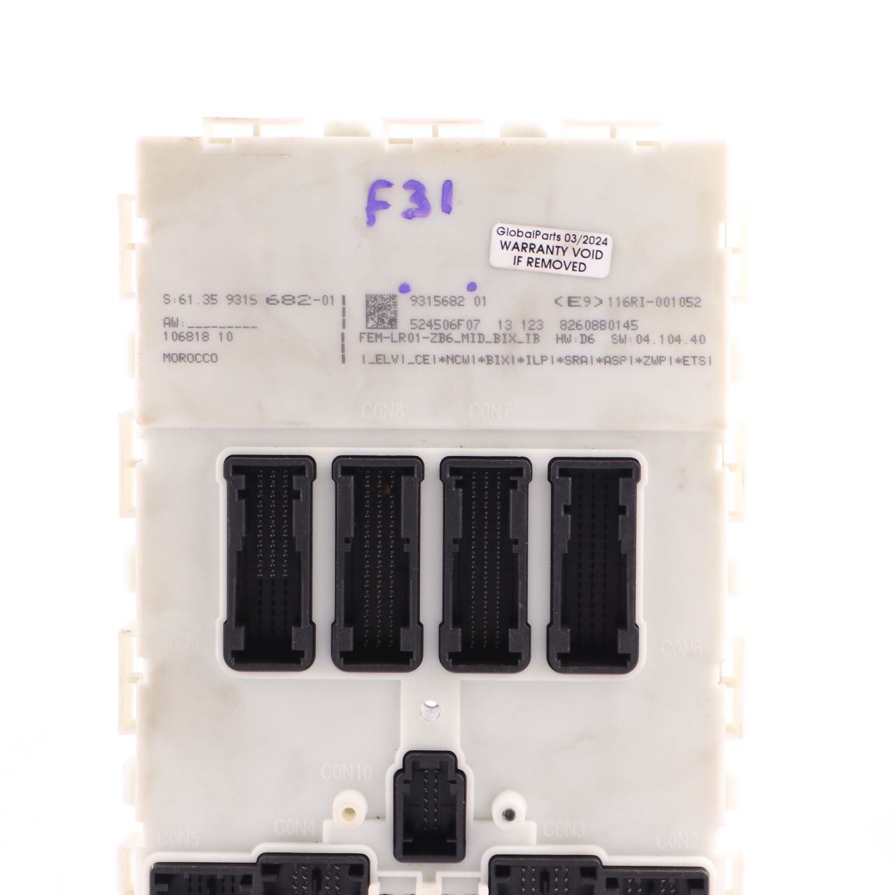 BMW F20 F21 F30 F31 F32 Körperkontrolle Komfort Einheit FEM ECU LR01 9315682