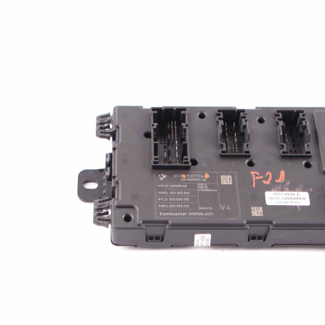 BMW F20 F30 Rear Electronic Module REM Fuse Box Steuergerät V2 ECU 9317176