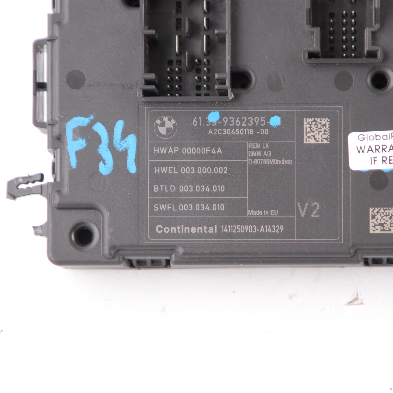 BMW F20 F30 F31 F34 Elektrisches Karosserie steuergerät Modul REM V2 9362395