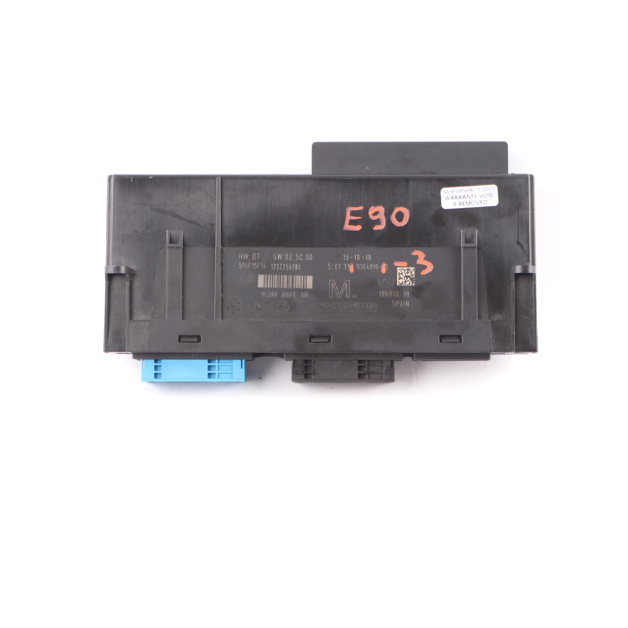 BMW E90 Body Control Modul Abzweigdose PL2RR JBBFE IIIR ECU 9364819