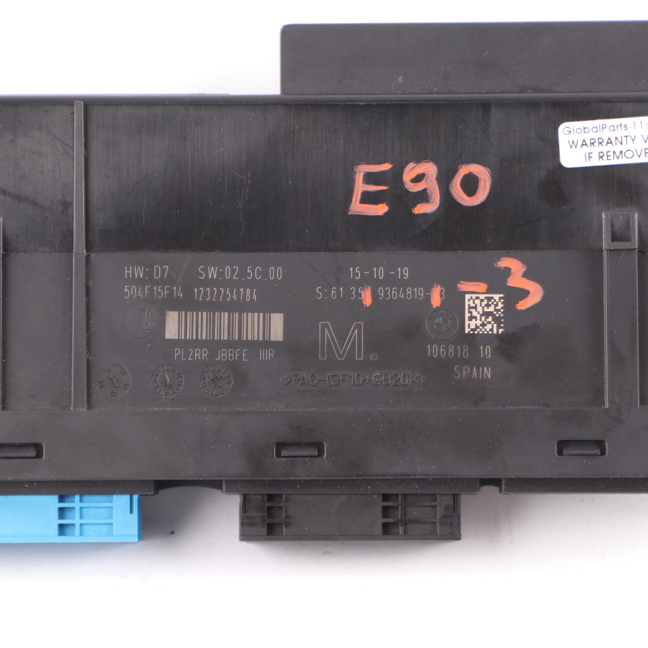 BMW E90 Body Control Modul Abzweigdose PL2RR JBBFE IIIR ECU 9364819