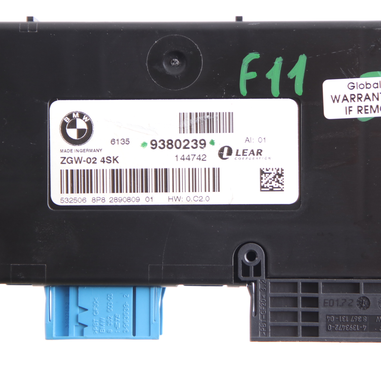 BMW X3 F25 Zentrales Gateway Modul Steuergerät Lear ZGW-02 4SK 9360344