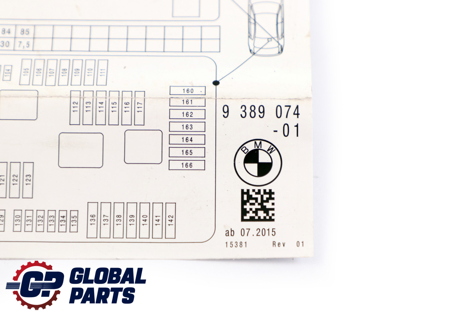 BMW 1 2 Series F20 F21 F30 Map Fuse Grouping 9389074