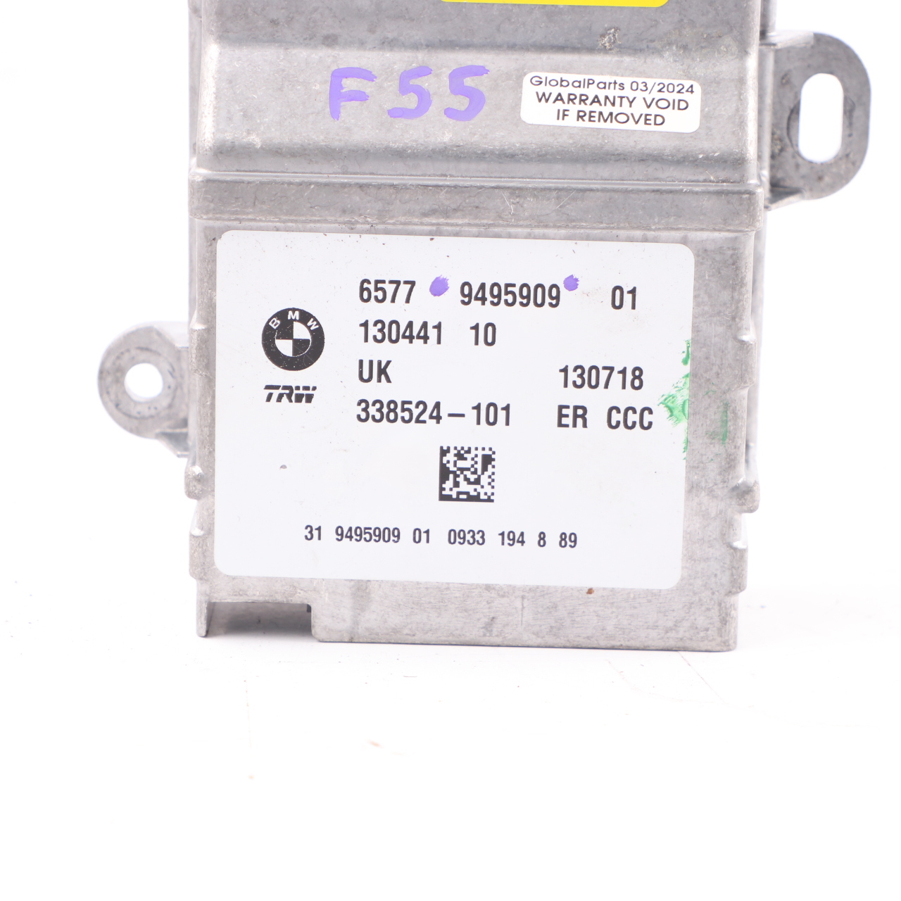 Airbag Modul BMW F45 X1 F48 Mini F54 F55 F56 Airbag Steuergerät ECU 9495909