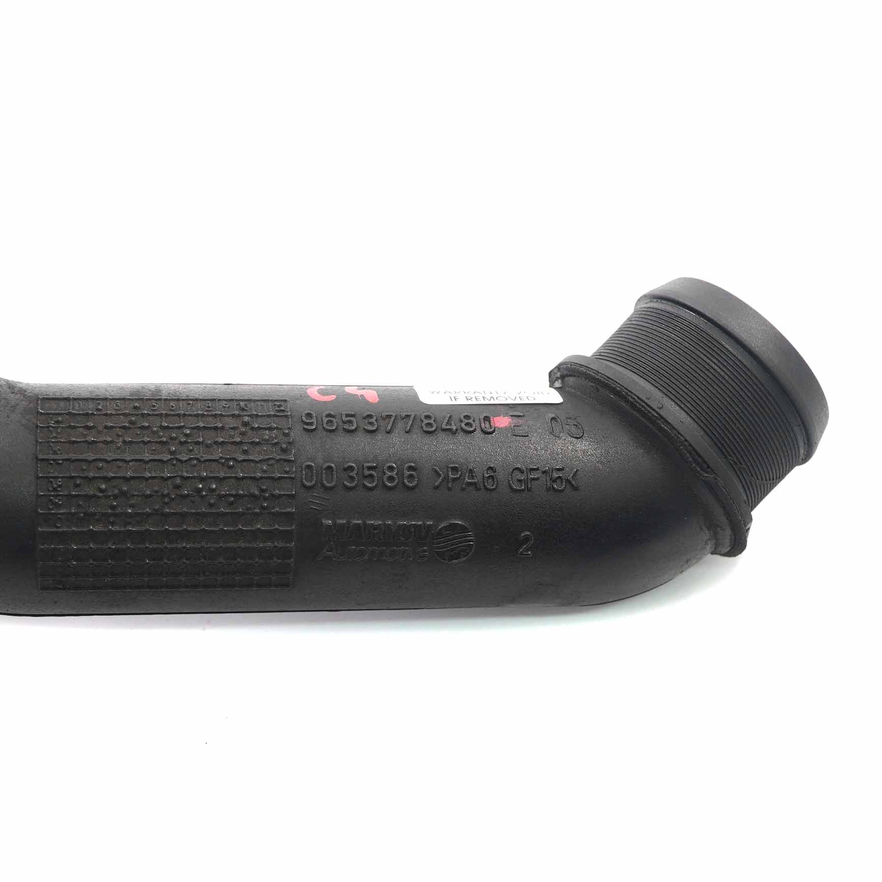 Citroen C4 Intercooler Hose Air Intake Pipe Resonator Diesel 9653778480