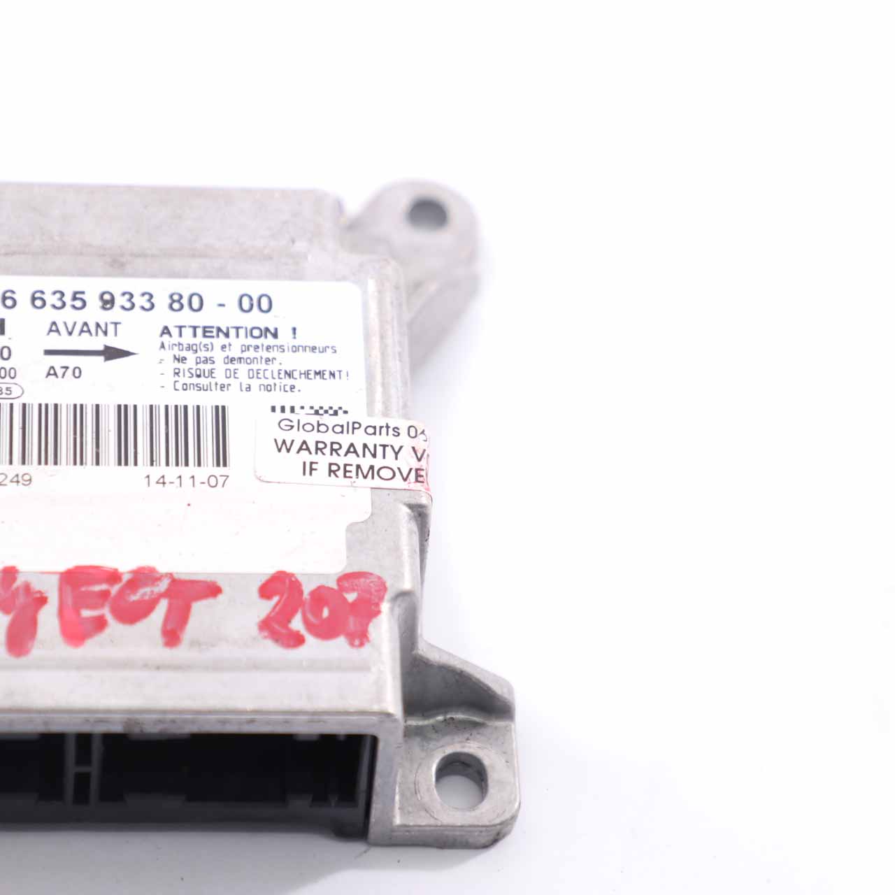 Peugeot 207 Airbag Module ECU Control Unit Sensor Air Bag 9663593380