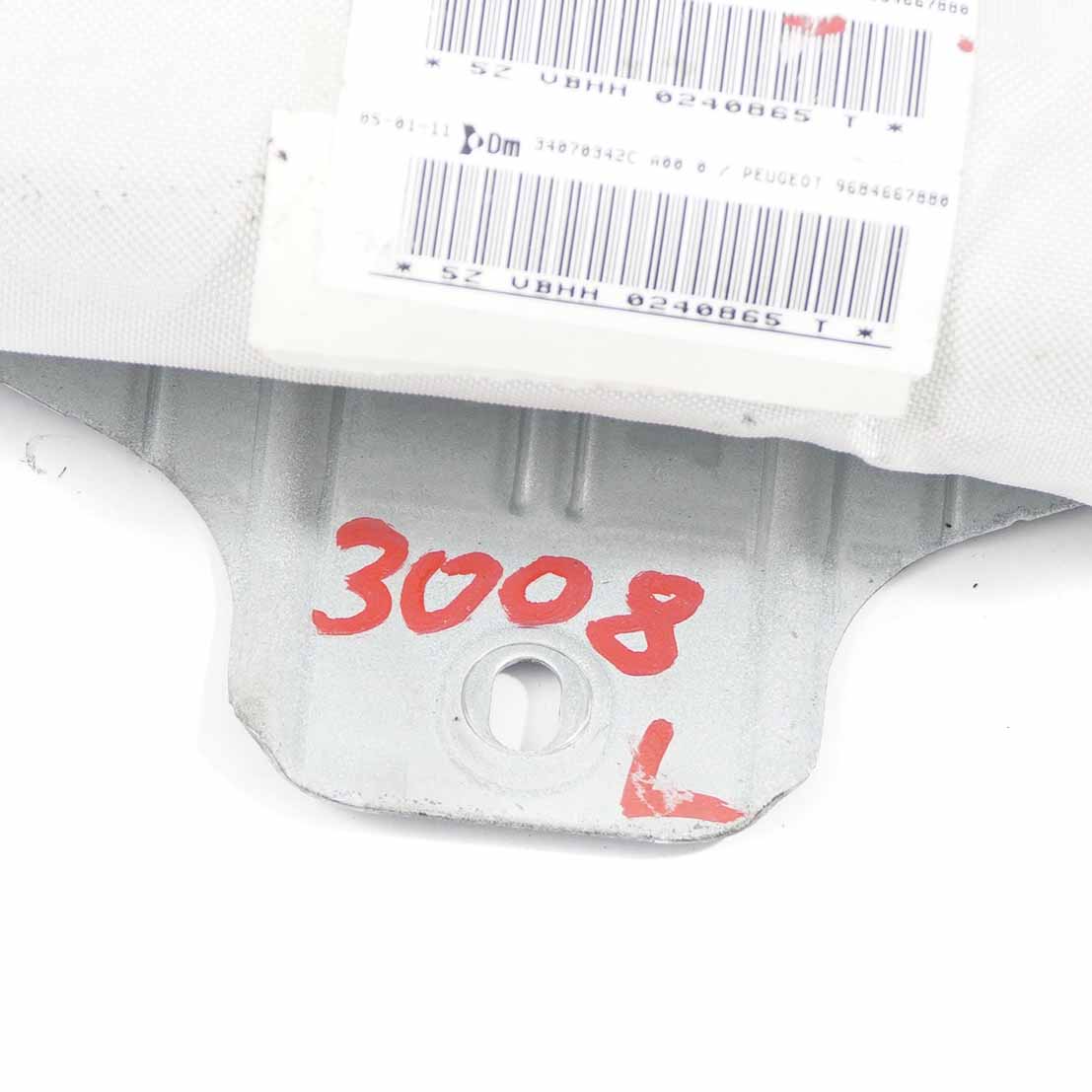 Peugeot 3008 Head Airbag Roof Curtain Air Bag Left N/S 9684667880