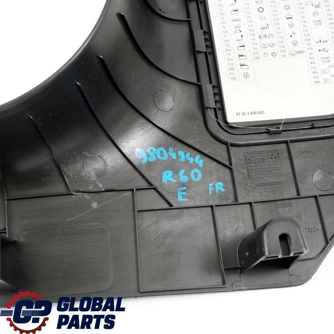 BMW Mini R60 R61 Lateral Trim Panel Bottom Kick Front Right O/S Black 9800080