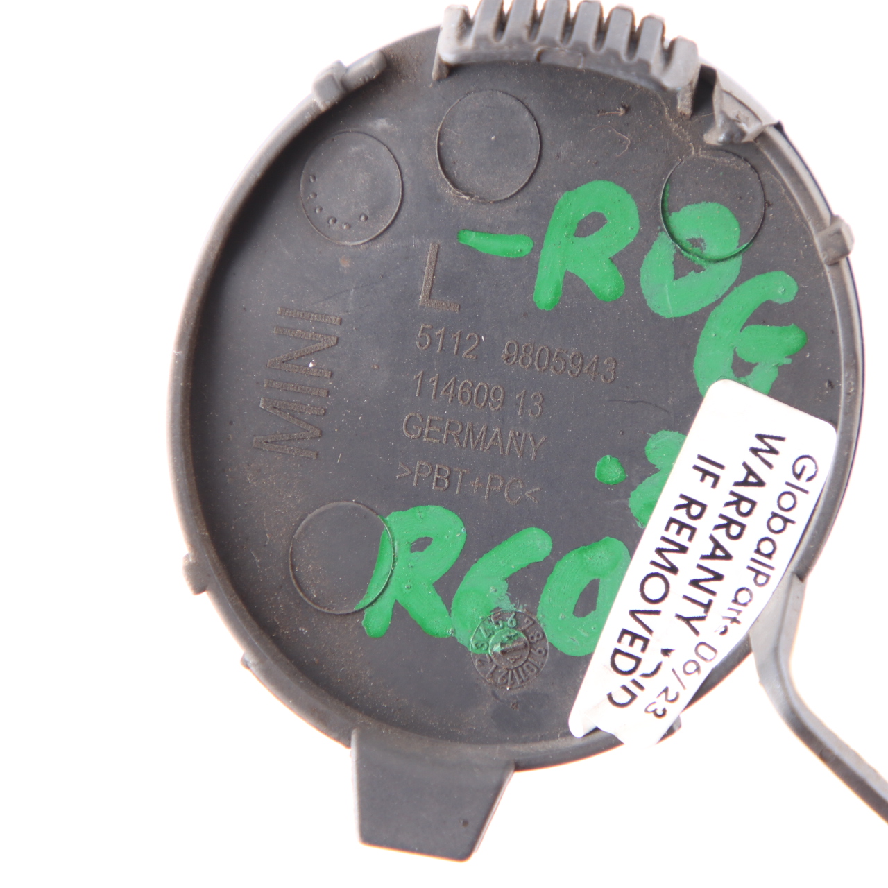 Mini R60 Abdeckung Abschleppöse hintere Stoßstange links Royal Grau A48 9805943