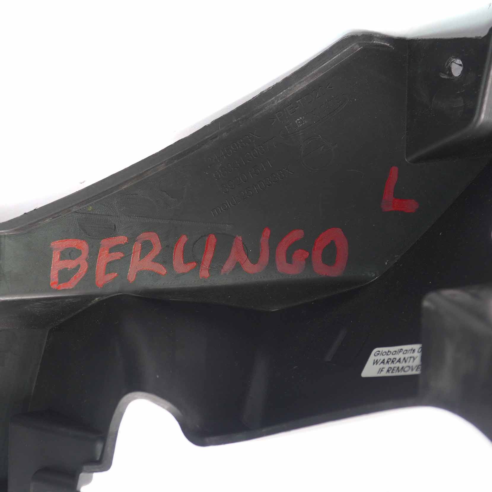 Citroen Berlingo Front Bumper Bracket Mount Left N/S Holder Trim 9833130877