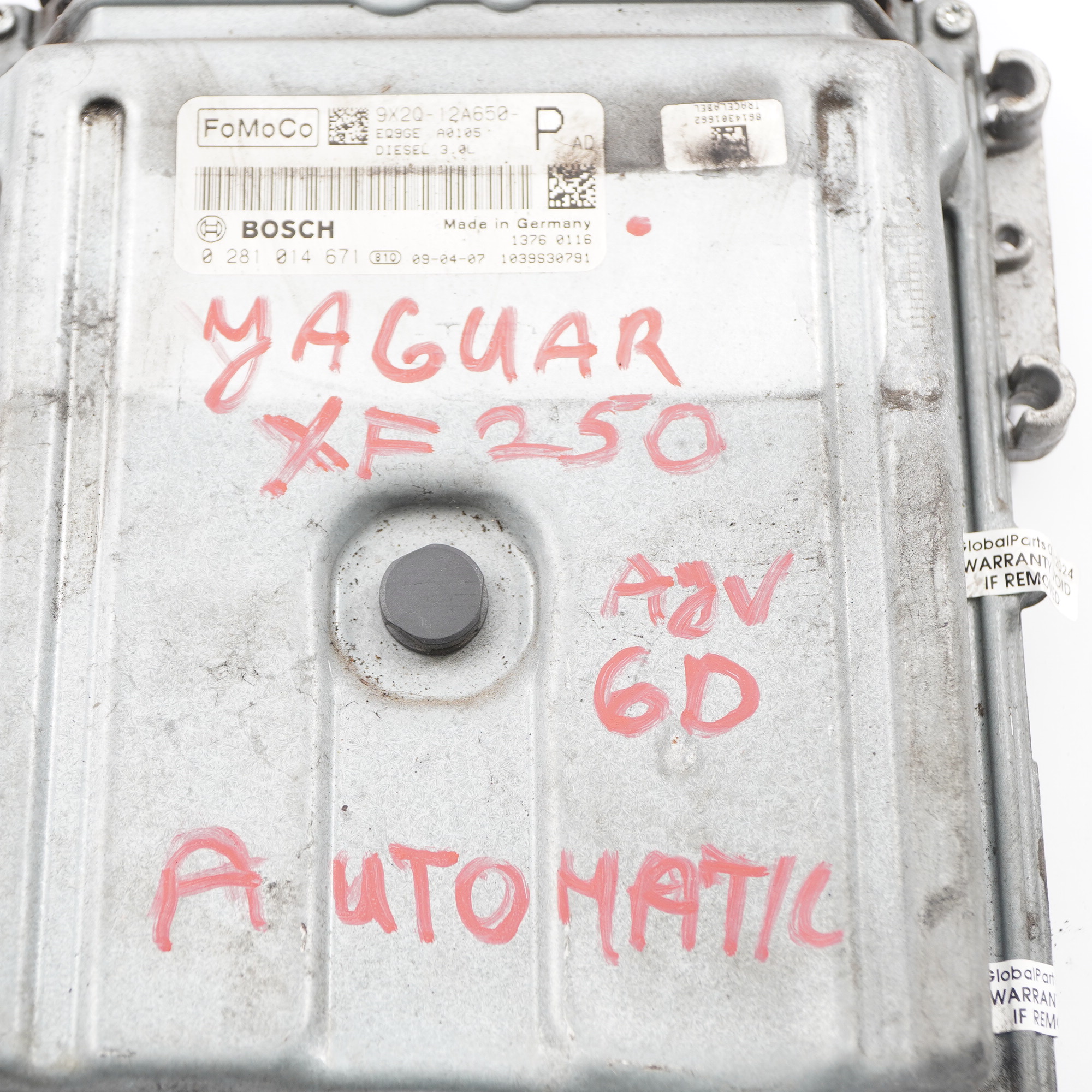 Jaguar XF X250 3.0 D AJV6D Motor steuergerät ECU 9X2Q12A650PAD Automatik