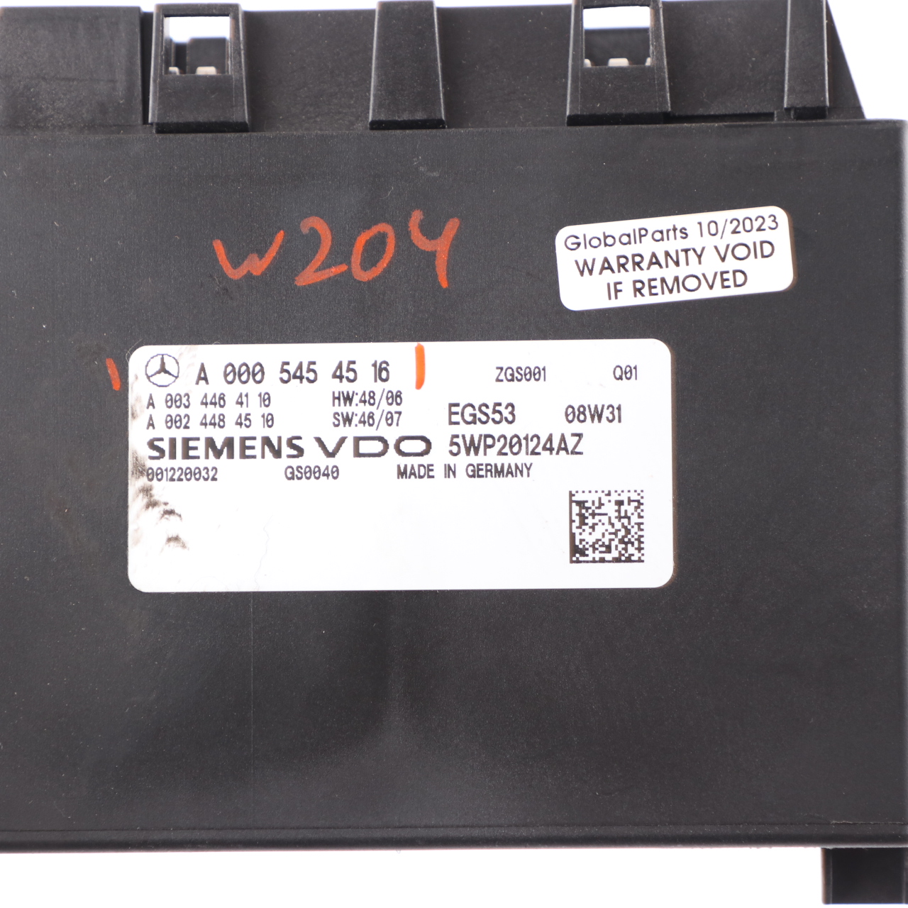 Mercedes W204 Automatikgetriebe EGS Steuergerät ECU A0005454516