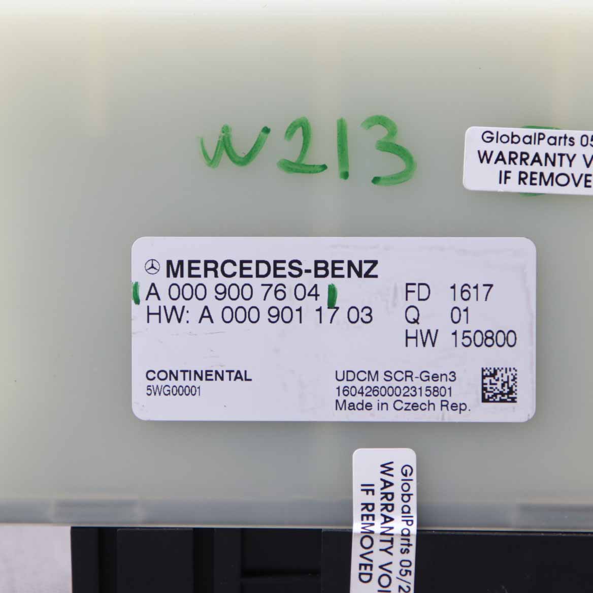 Mercedes W205 W213 W177 W907 Adblue Modul SCR Steuergerät EGR ECU A0009007604