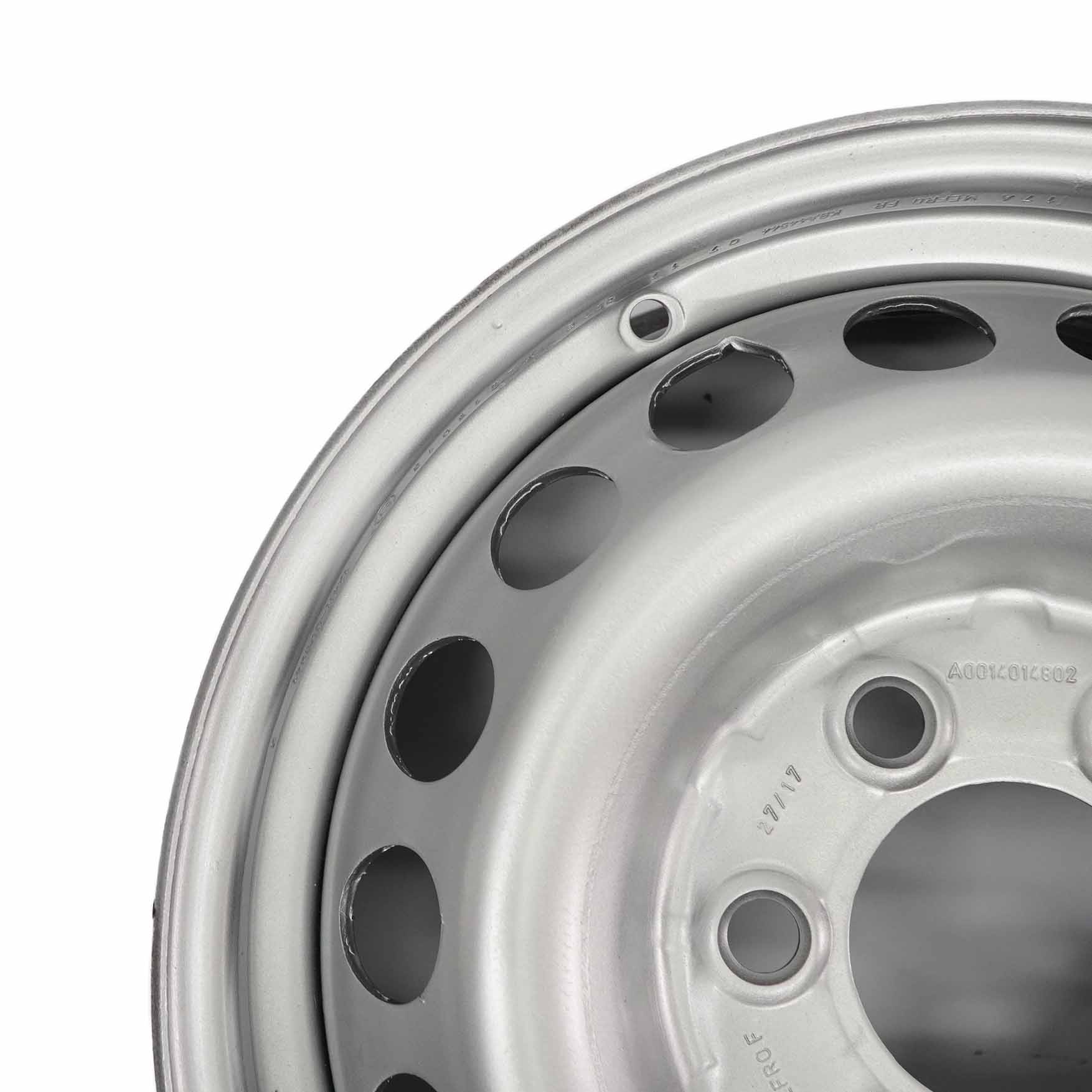 Mercedes Sprinter W906 Silberne Stahlfelge Felge 16" 6,5J ET:62 A0014014802