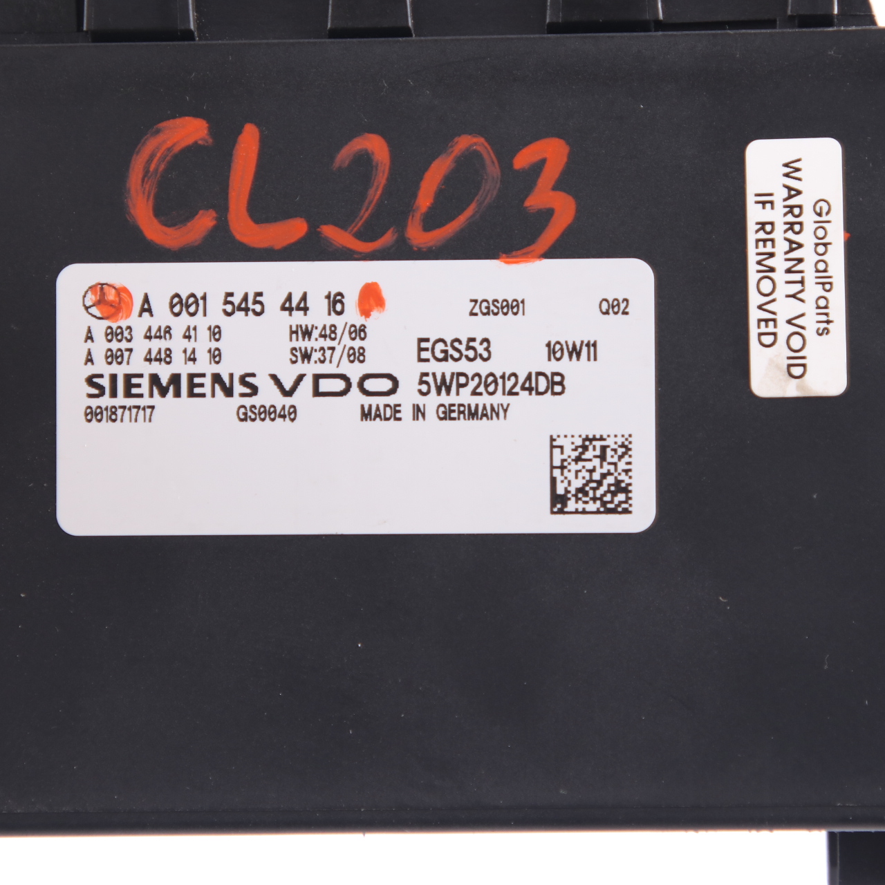 Mercedes CL203 M271 Automatikgetriebe EGS Steuergerät ECU A0015454416