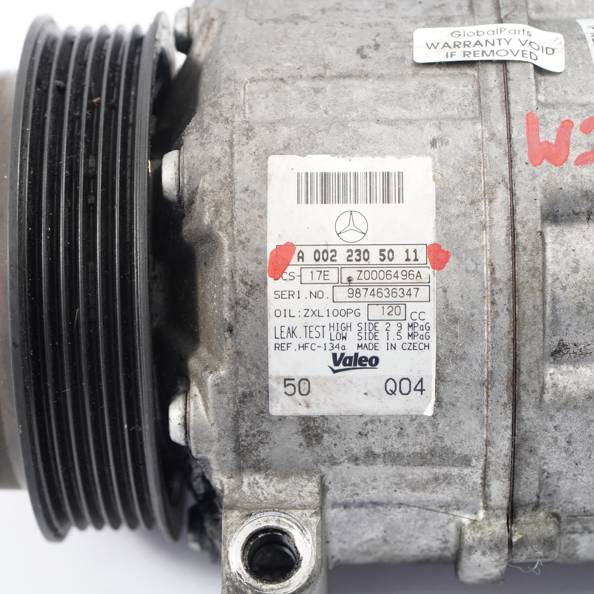 Mercedes W204 W212 Klimaanlage Kompressor Magnetkupplung A0022305011