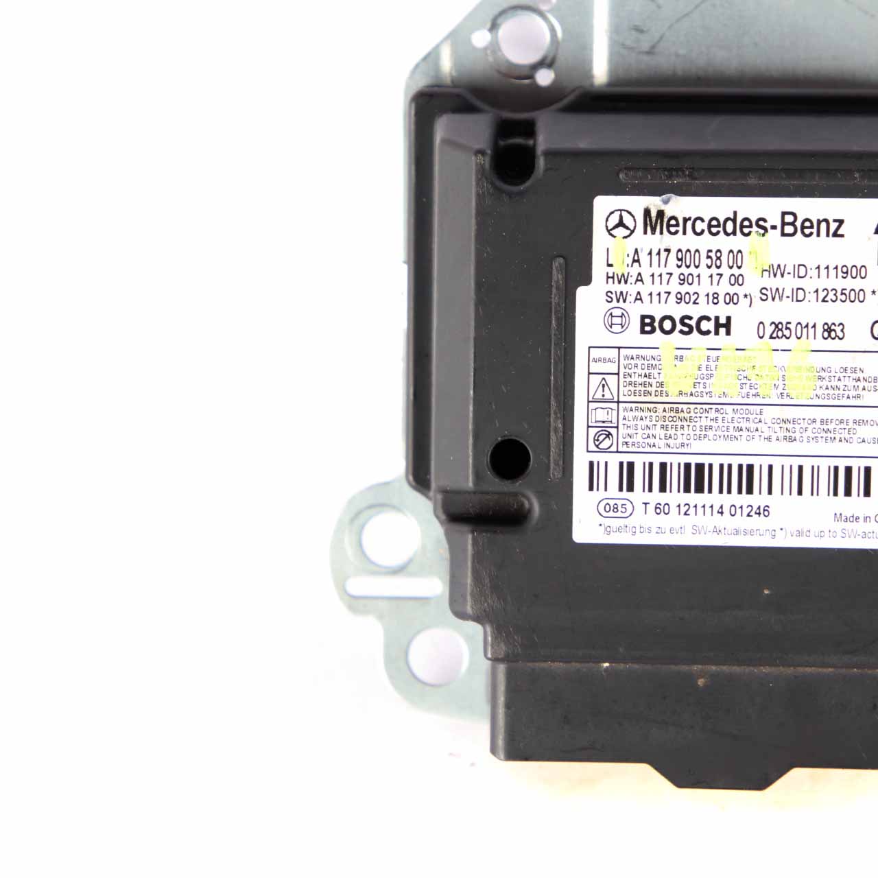 Mercedes W176 Airbag Gurte System Steuergerät Modul ECU Bosch A1179005800