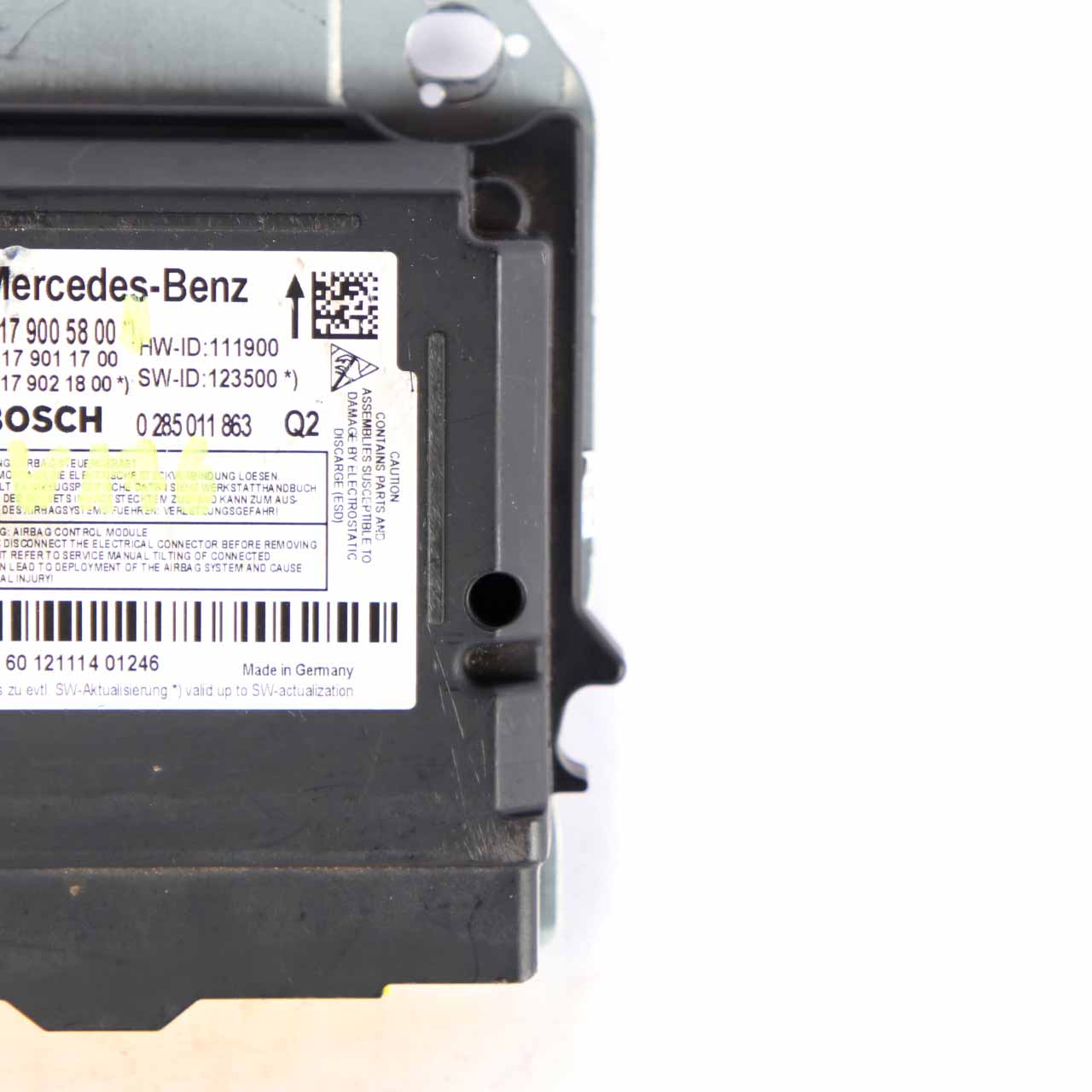 Mercedes W176 Airbag Gurte System Steuergerät Modul ECU Bosch A1179005800