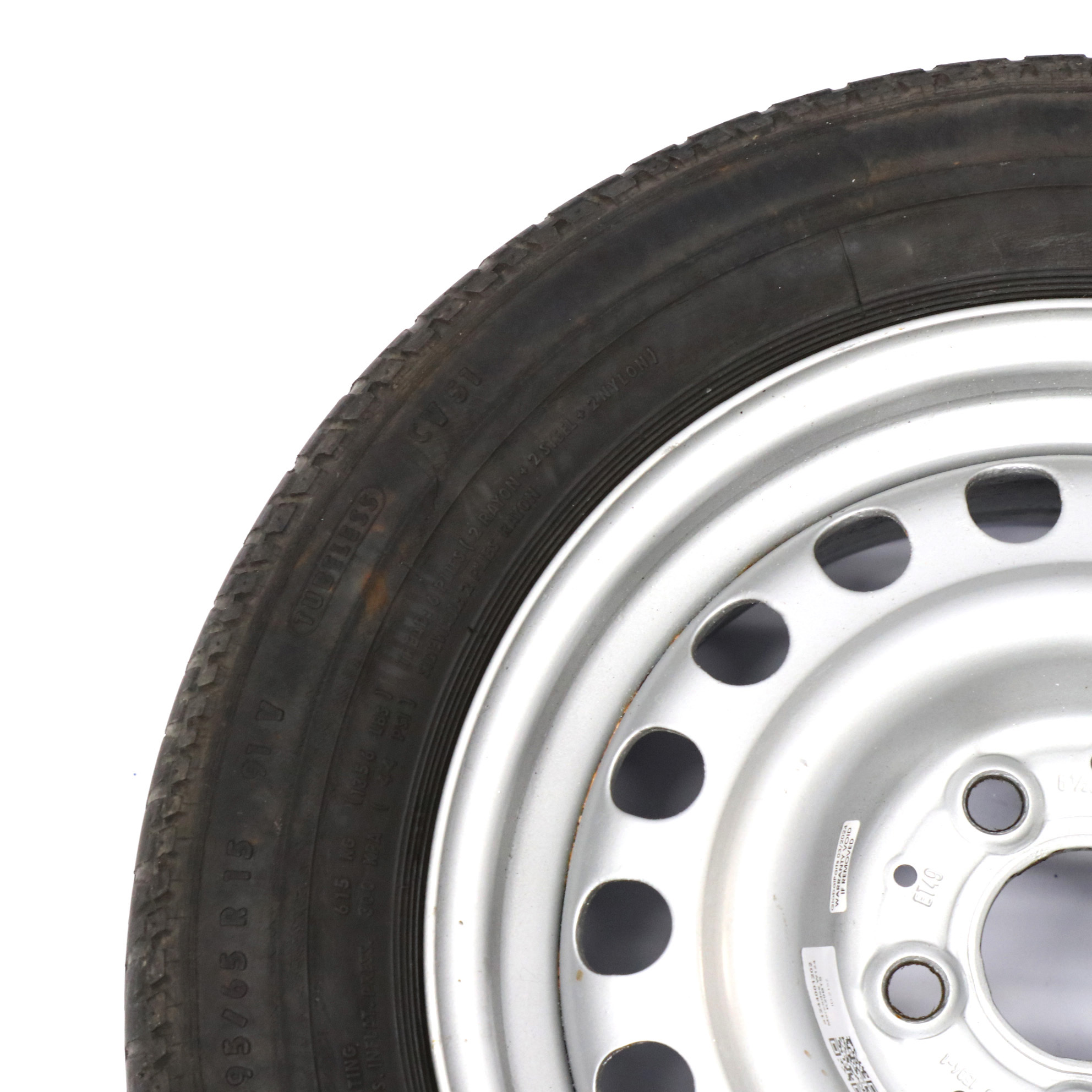 Mercedes W124 Jante acier avec pneu Continental 195/65 R15 6,5J A1244001202