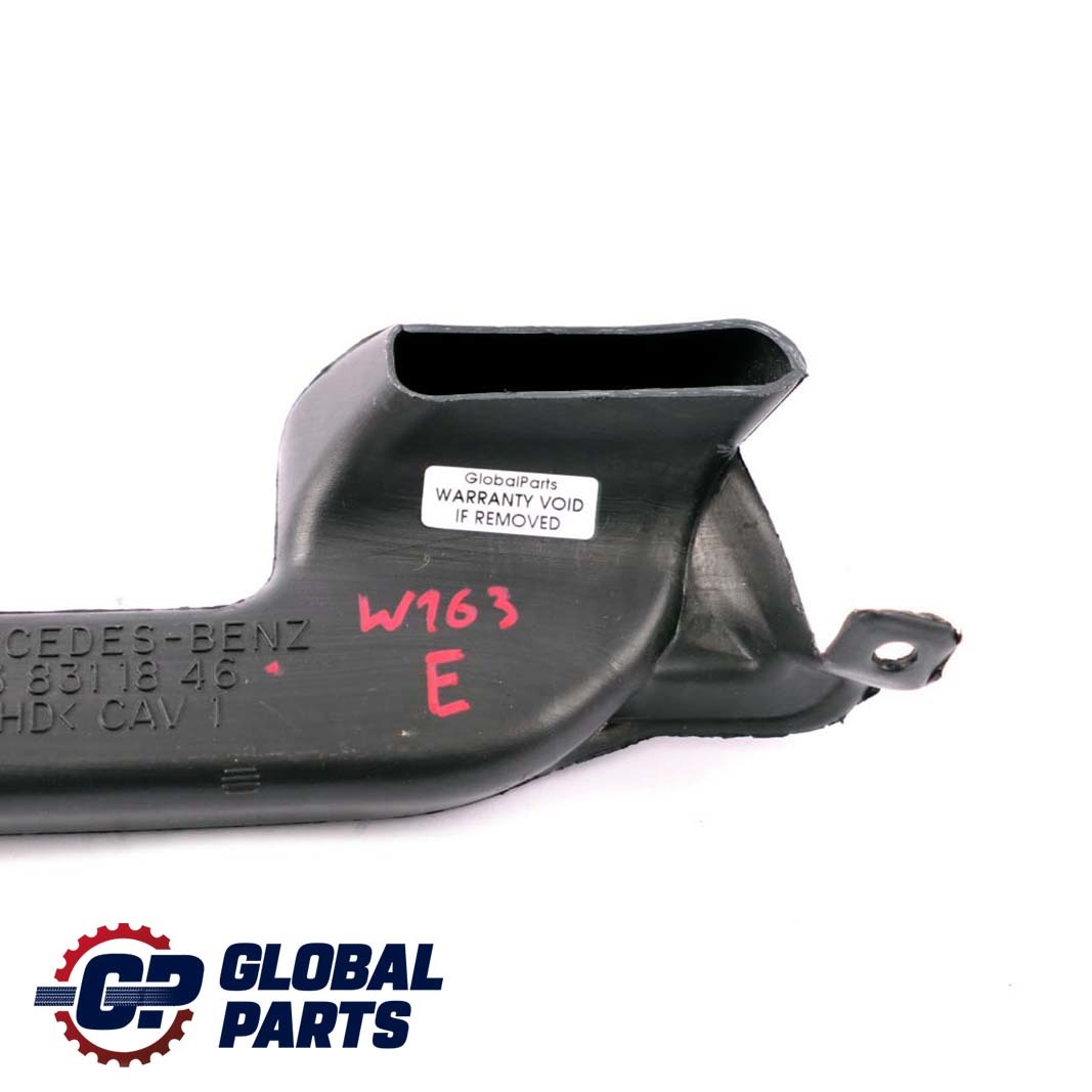 Mercedes-Benz ML-Class W163 Air Duct Guide Channel Bottom Right O/S A1638311846