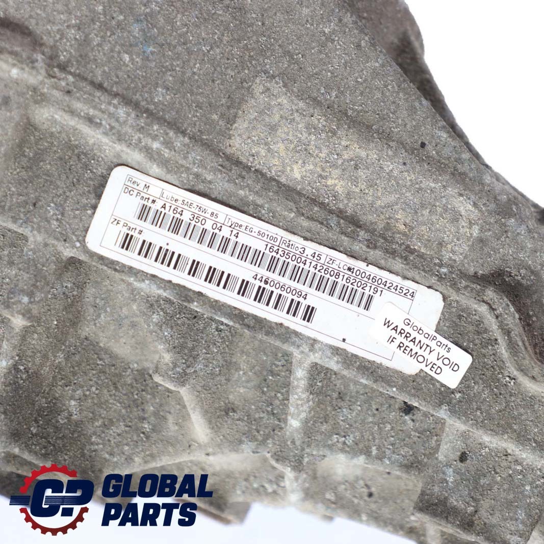 Mercedes-Benz ML W164 Rear Differential Diff 3,45 Ratio A1643500414 WARRANTY